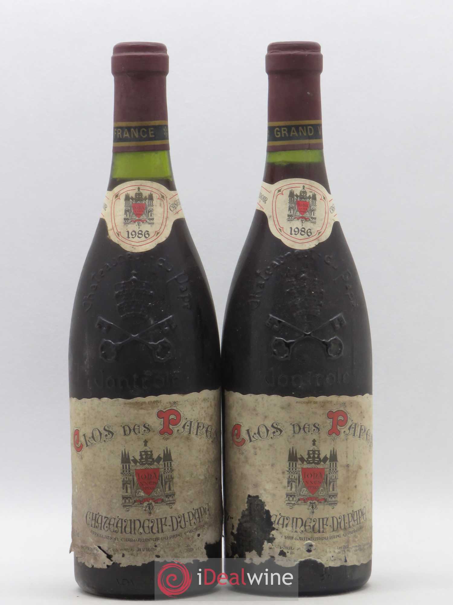 Châteauneuf-du-Pape Clos des Papes - Paul Avril 1986 - Lot de 2 bouteilles - 0
