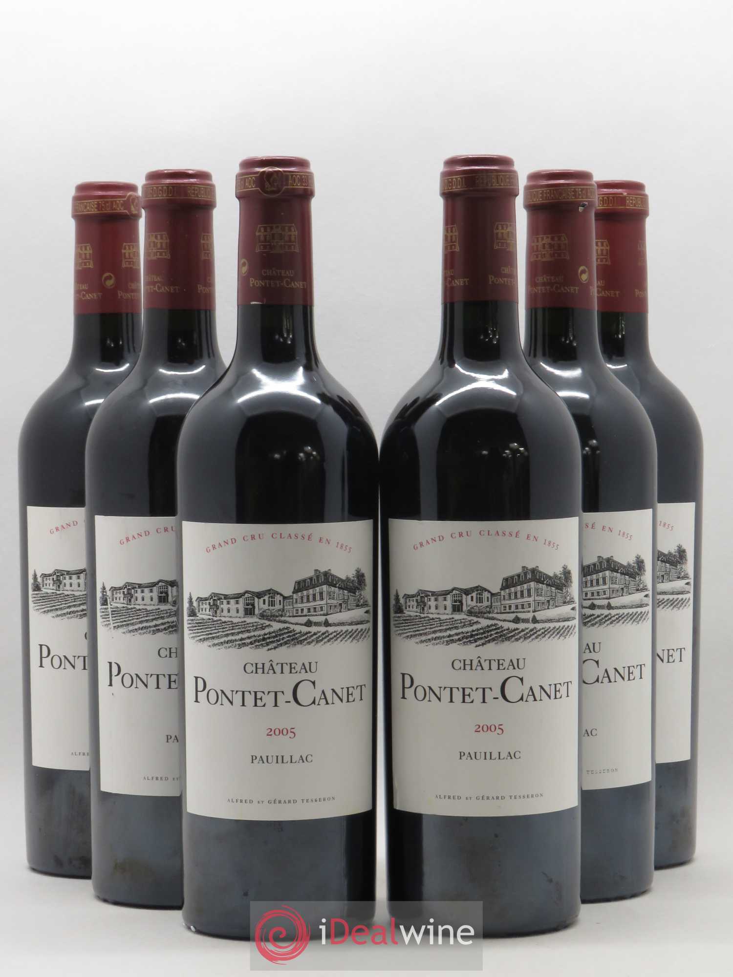 Château Pontet Canet 5ème Grand Cru Classé 2005 - Lot de 6 bouteilles - 0