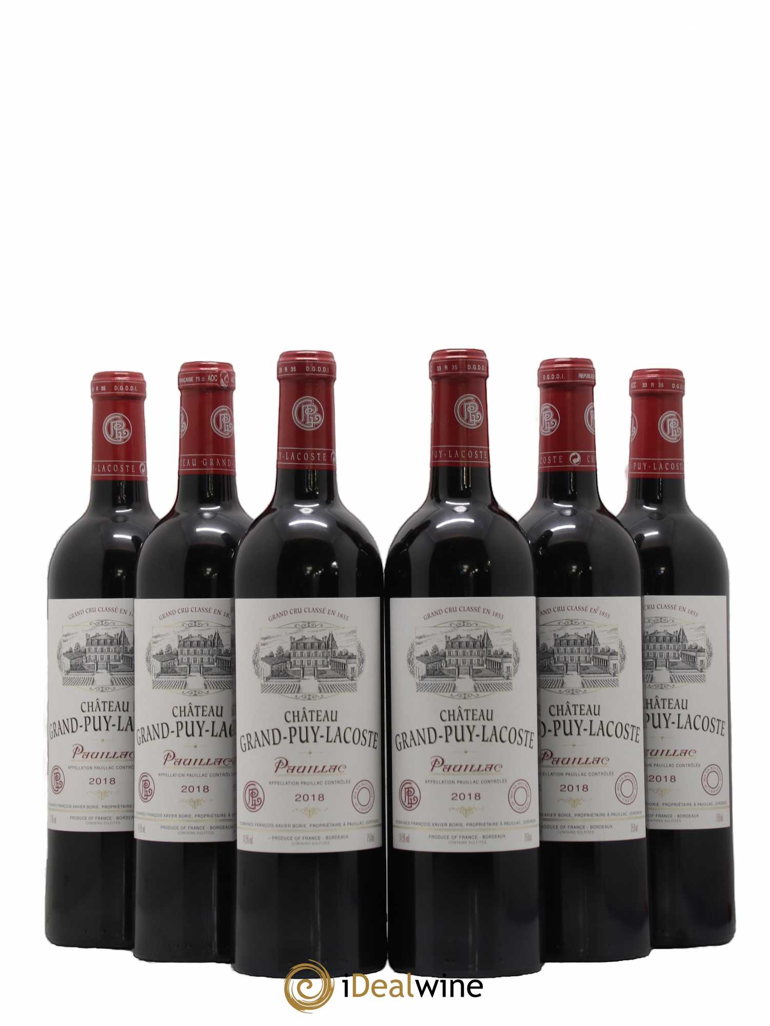 Château Grand Puy Lacoste 5ème Grand Cru Classé 2018 - Lot de 6 bouteilles - 0
