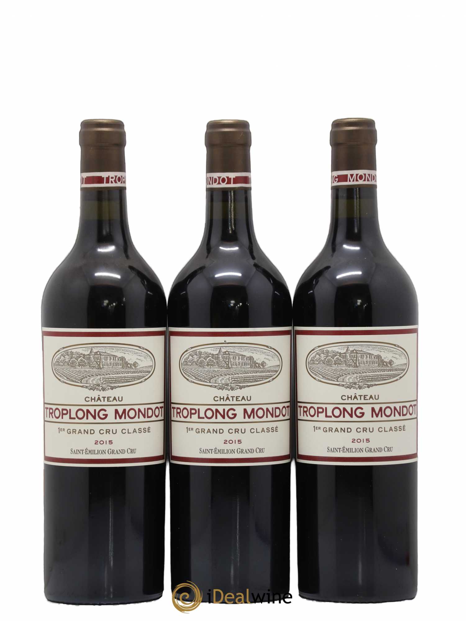 Château Troplong Mondot 1er Grand Cru Classé B 2015 - Lot de 3 bouteilles - 0