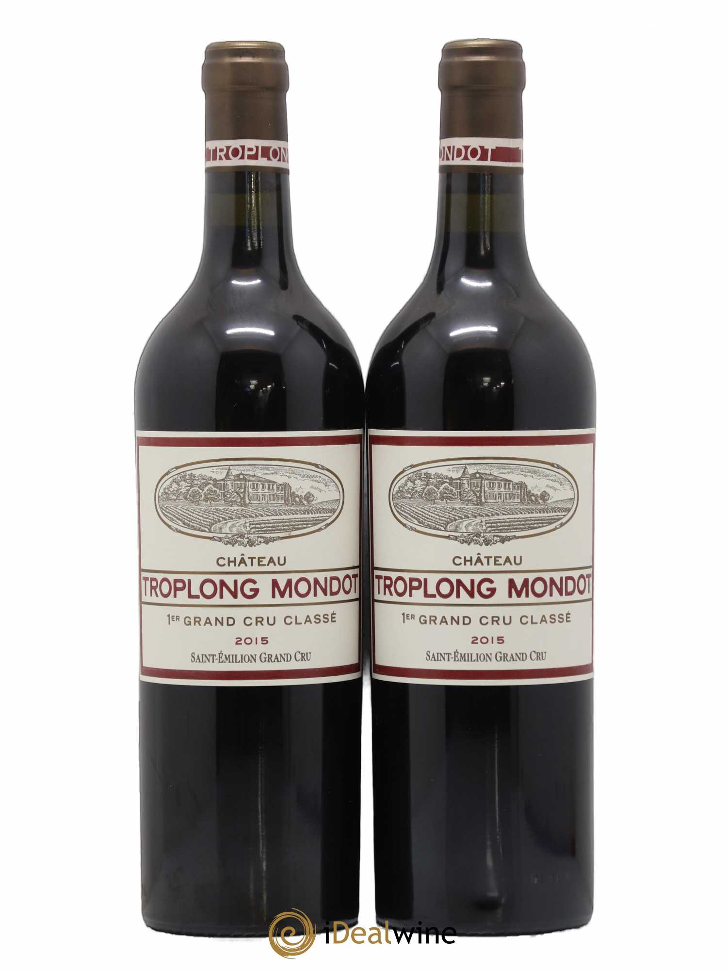 Château Troplong Mondot 1er Grand Cru Classé B 2015 - Lot de 2 bouteilles - 0