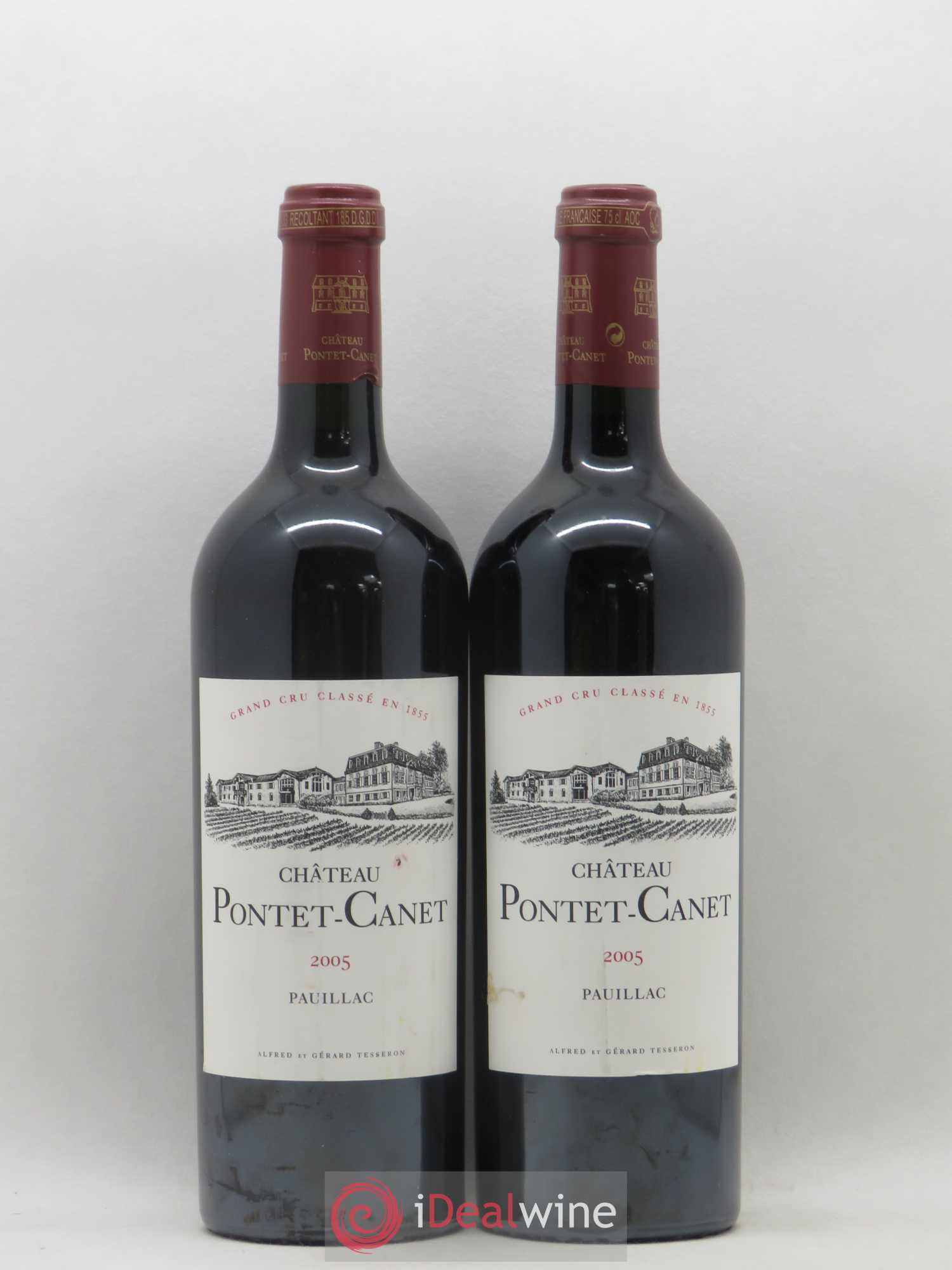 Château Pontet Canet 5ème Grand Cru Classé 2005 - Lot de 2 bouteilles - 0