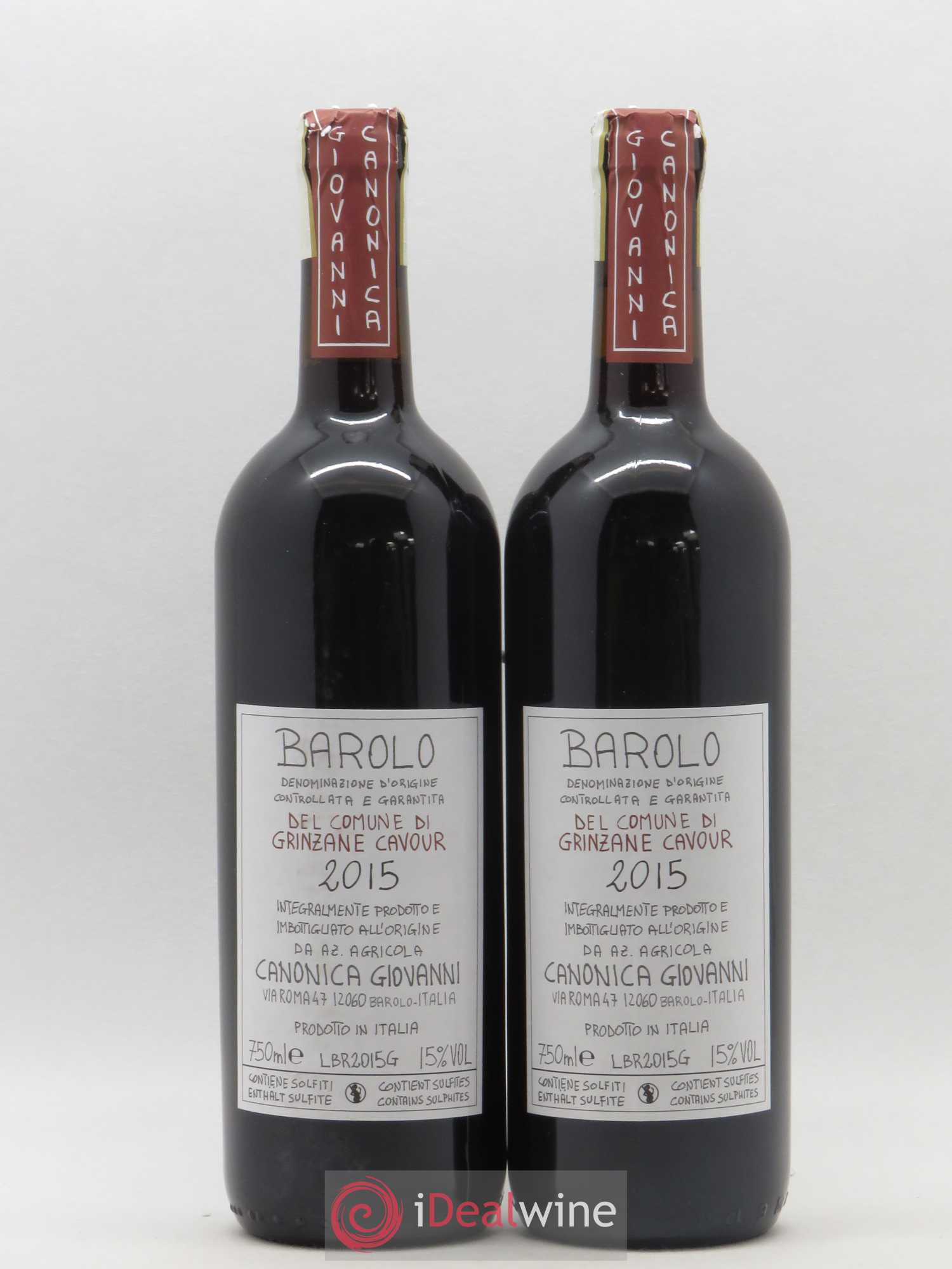 Barolo Giovanni Canonica Del Comune di Grinzane Cavour 2015 - Posten von 2 Flaschen - 0