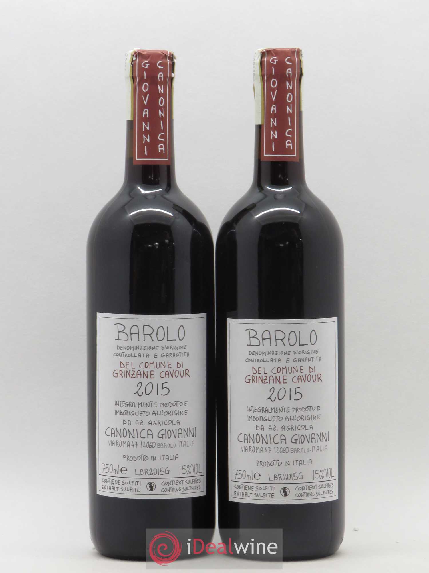 Barolo Giovanni Canonica Del Comune di Grinzane Cavour 2015 - Posten von 2 Flaschen - 0