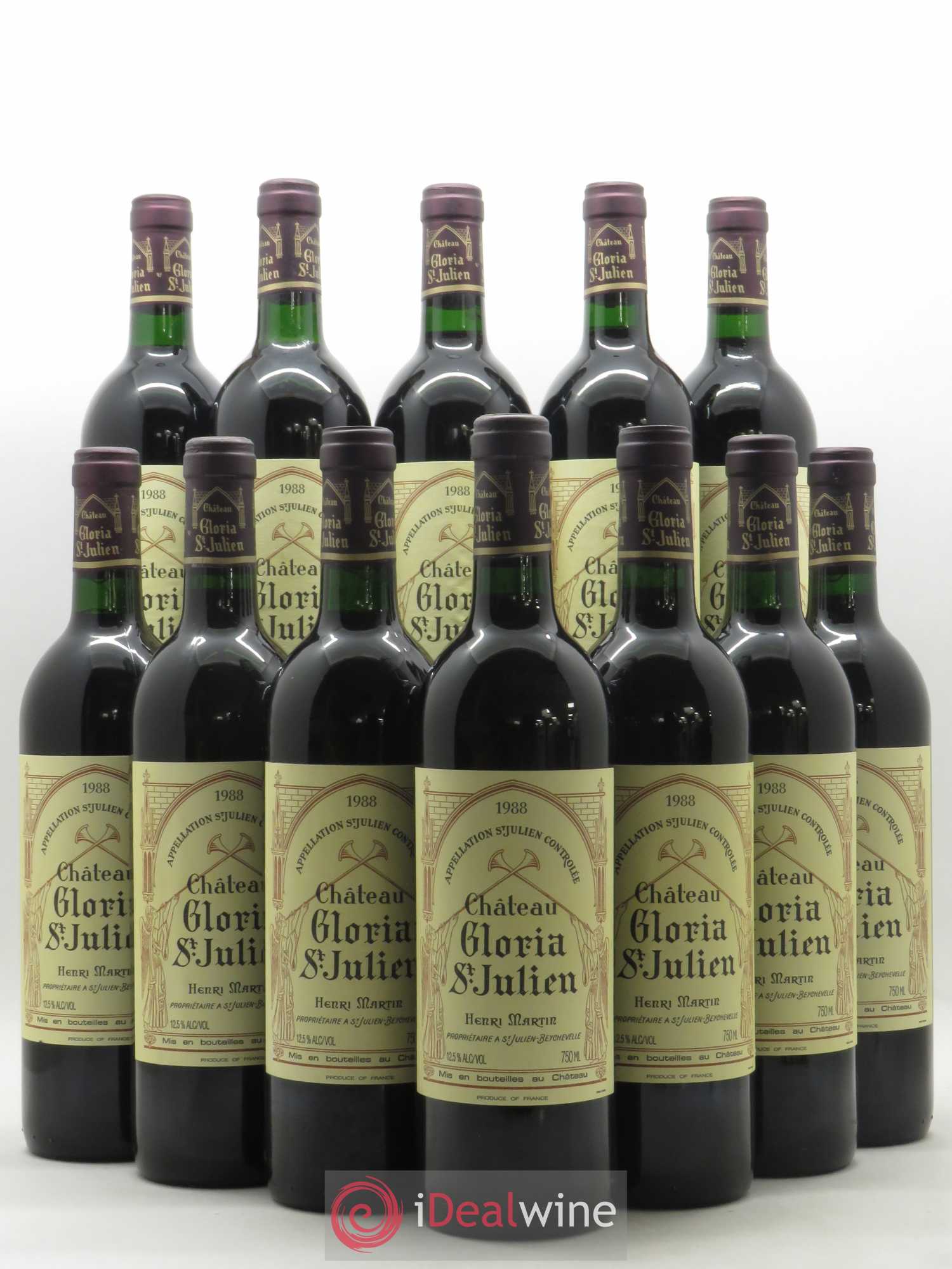 Château Gloria 1988 - Lot de 12 bouteilles - 0
