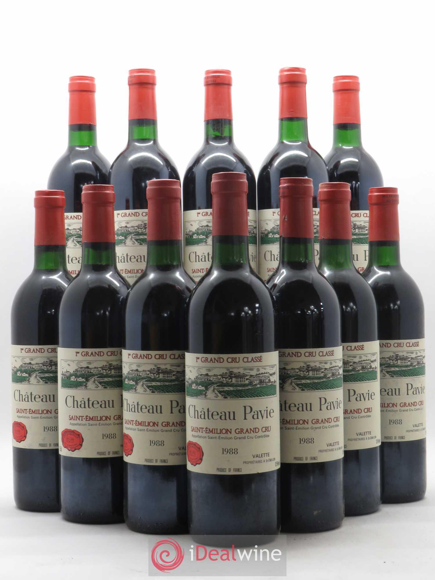 Château Pavie 1er Grand Cru Classé A 1988 - Lot de 12 bouteilles - 0