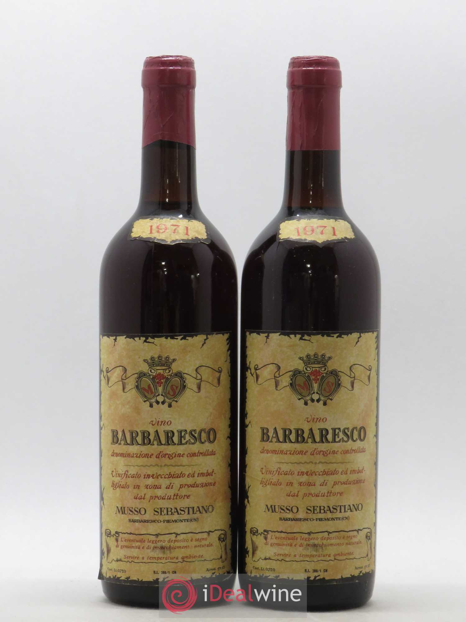 Barbaresco DOCG Musso Sebastiano 1971 - Posten von 2 Flaschen - 0