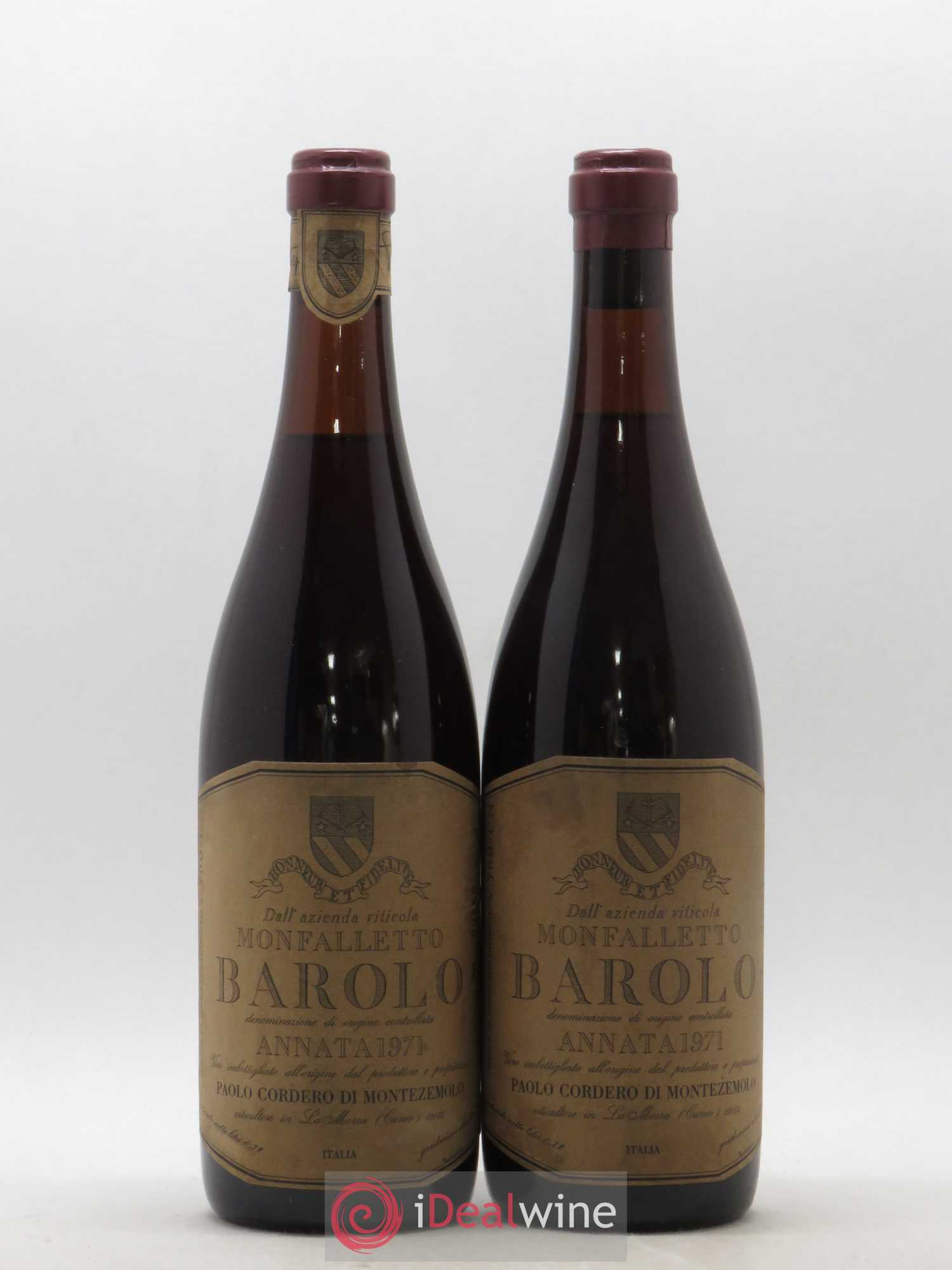Barolo Monfalletto Cordero di Montezemolo 1971 - Lot de 2 bouteilles - 0