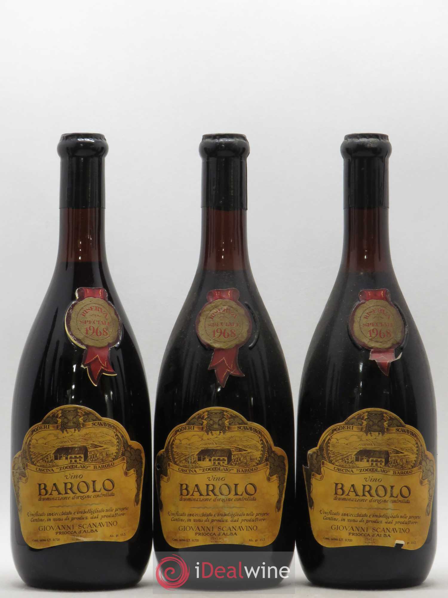 Barolo Riserva Speciale Scanavino 1968 - Lot de 12 bouteilles - 1