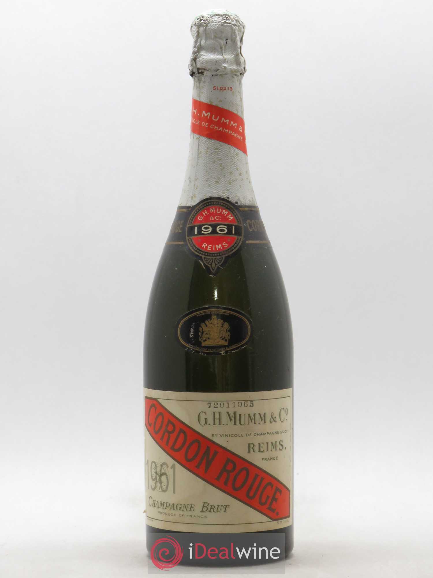 Cordon Rouge Mumm 1961 - Lot de 1 bouteille - 0