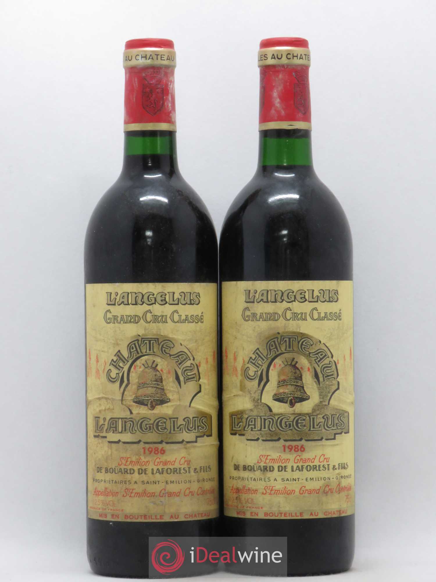 Château Angélus 1er Grand Cru Classé A 1986 - Lot de 2 bouteilles - 0