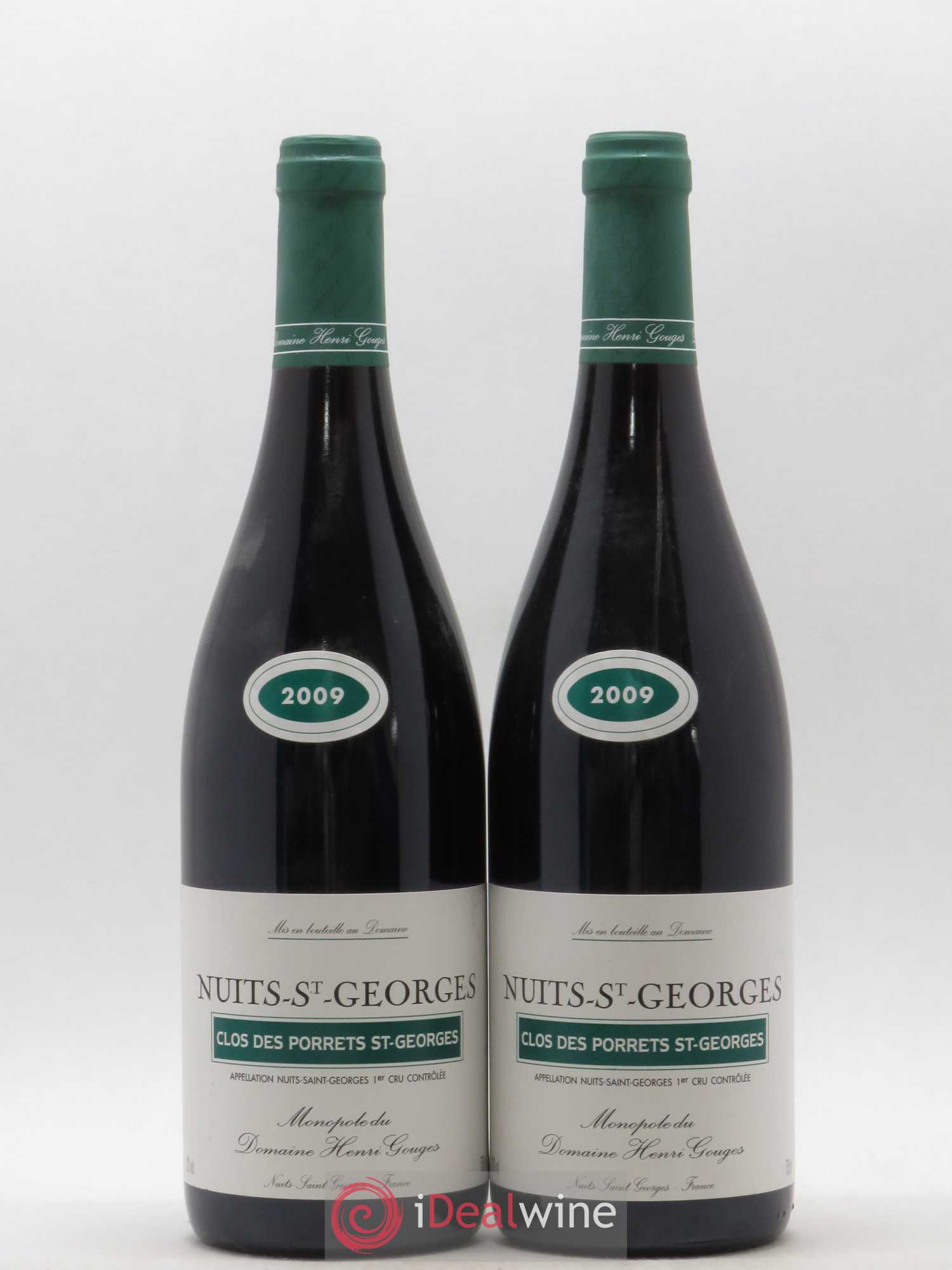 Nuits-Saint-Georges 1er Cru Clos des Porrets St Georges Henri Gouges 2009 - Lot de 2 bouteilles - 0