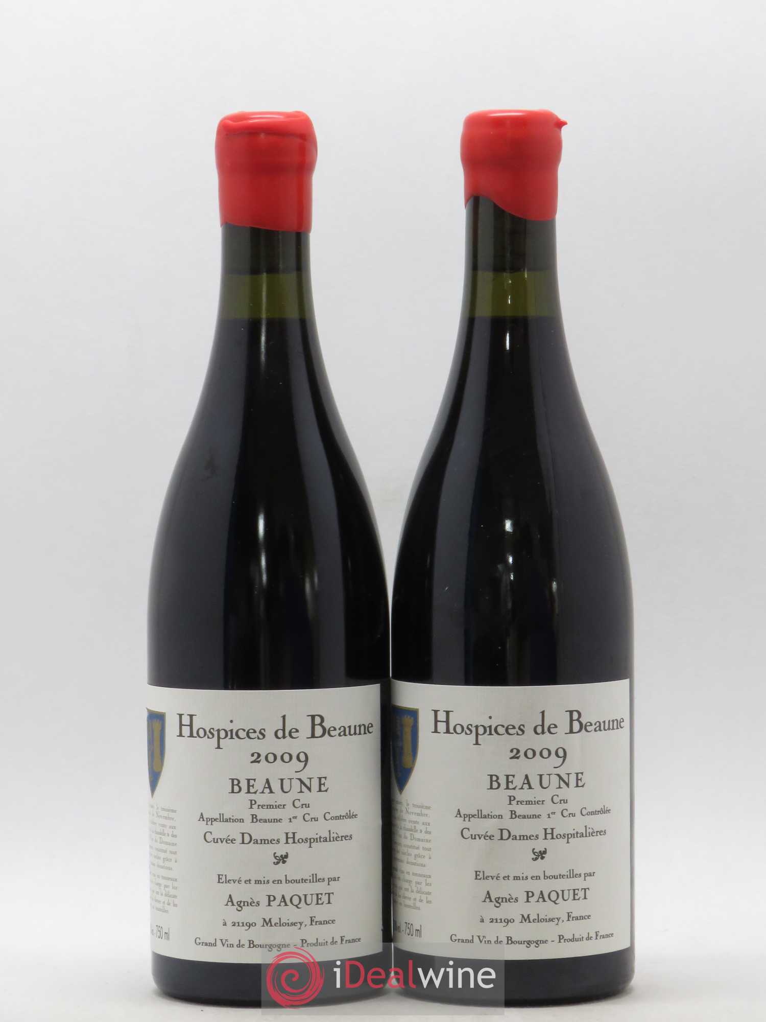 Beaune 1er Cru Cuvée Dames Hospitalières Hospices de Beaune Agnès Paquet 2009 - Lot de 2 bouteilles - 0