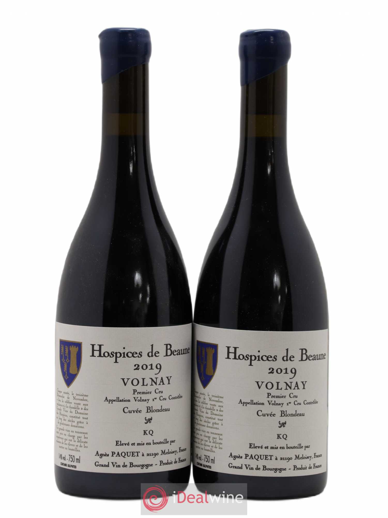 Volnay 1er Cru Cuvée Blondeau Agnes Paquet Hospices de Beaune 2019 - Posten von 2 Flaschen - 0