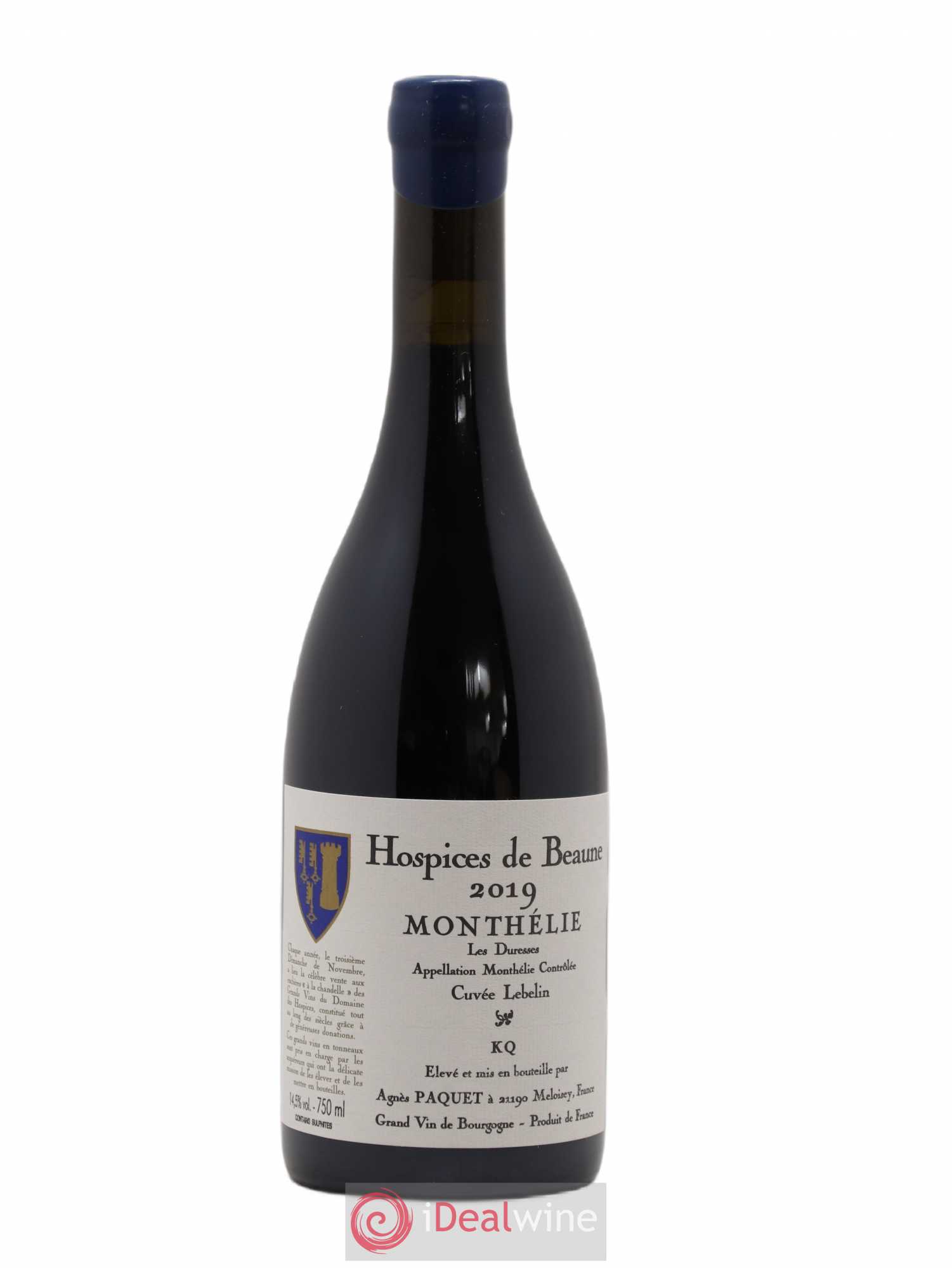 Monthélie Les Duresses Cuvée Lebelin Agnes Paquet Hospices de Beaune 2019 - Posten von 1 Flasche - 0