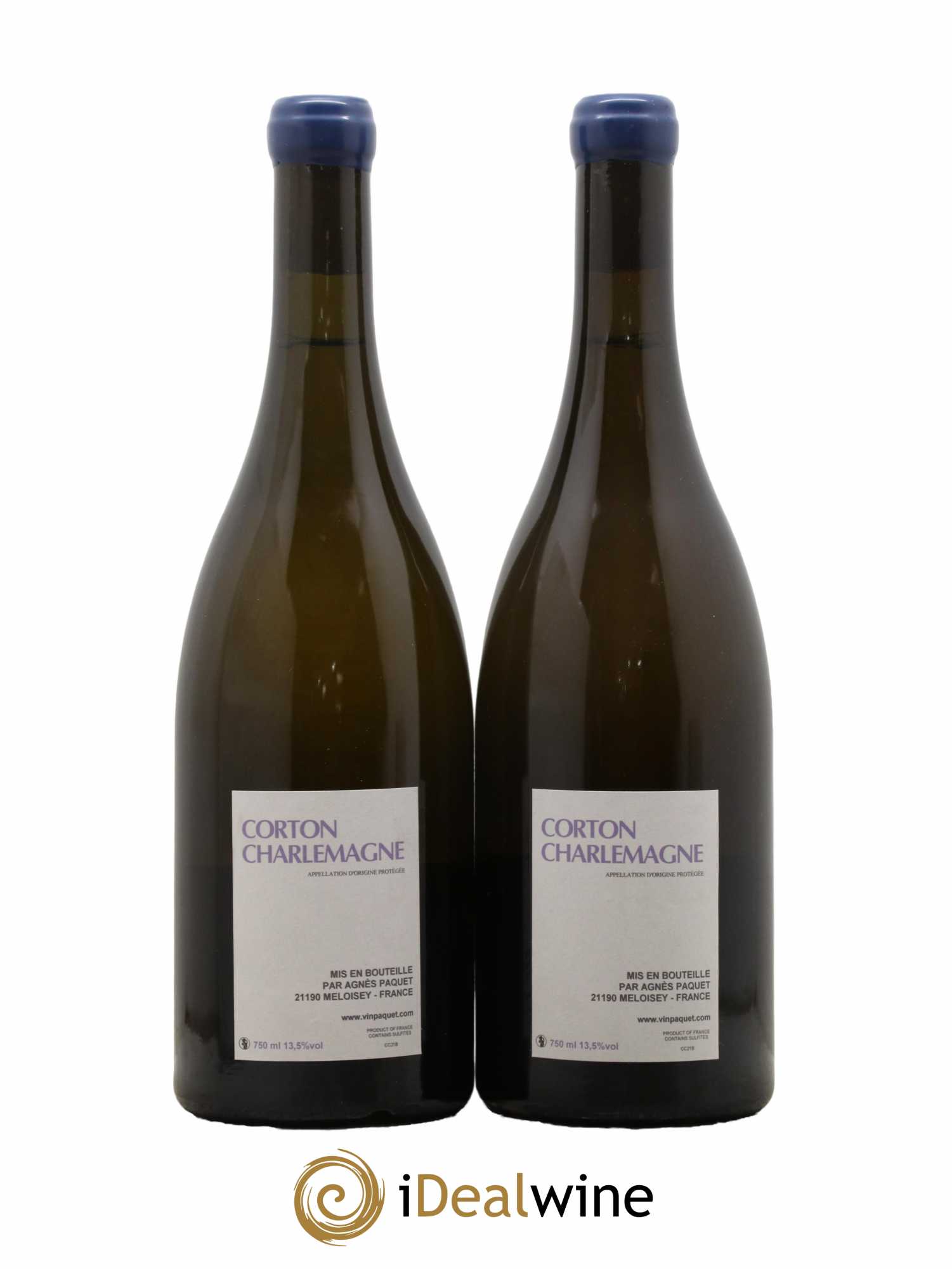 Corton-Charlemagne Grand Cru Agnès Paquet (Domaine) Agnes Paquet 2021 - Lotto di 2 bottiglie - 1