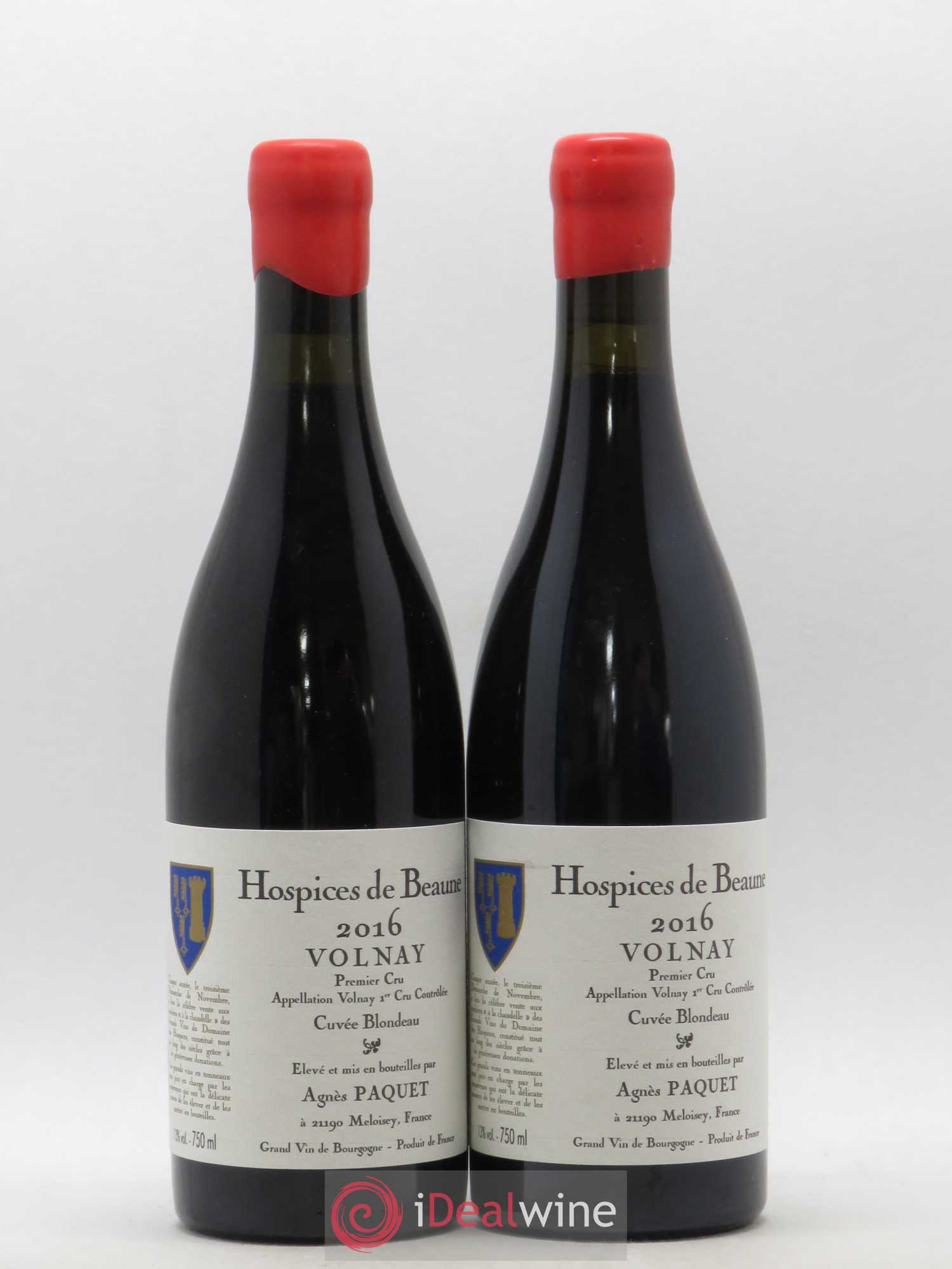 Volnay 1er Cru Cuvée Blondeau Hospices de Beaune Agnès Paquet 2016 - Posten von 2 Flaschen - 0