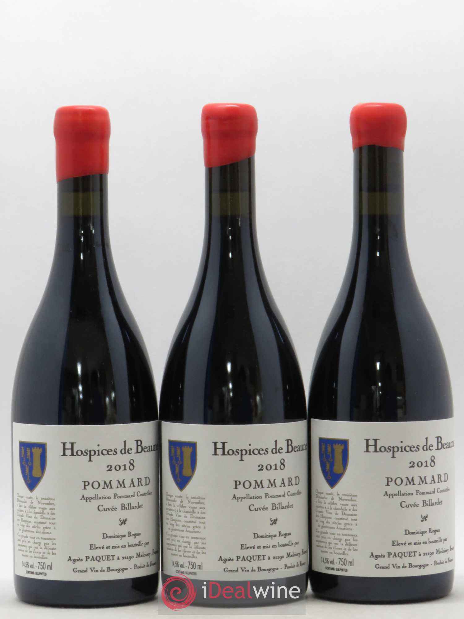 Pommard Cuvée Billardet Hospices de Beaune Agnès Paquet 2018 - Posten von 3 Flaschen - 0