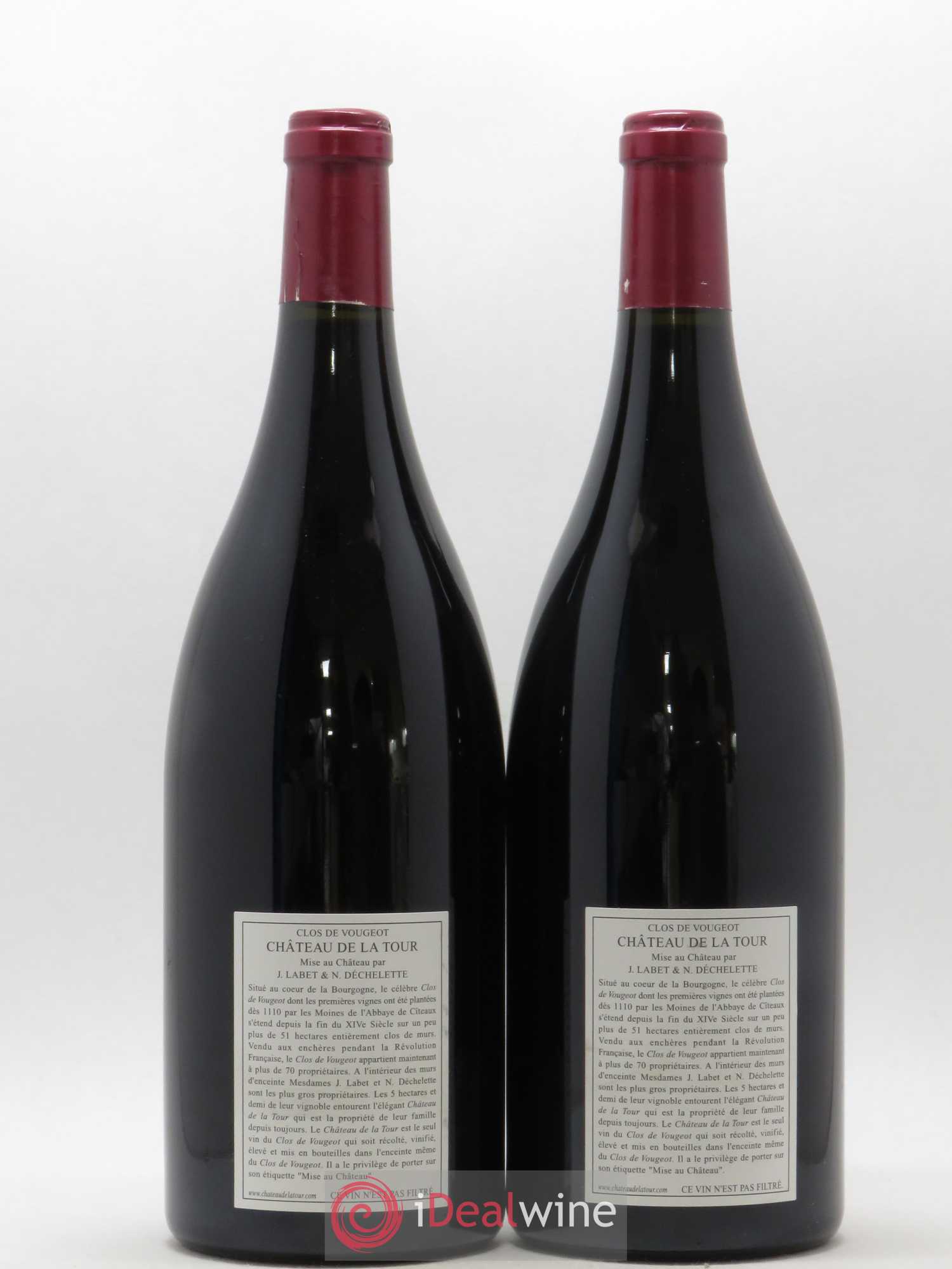 Clos de Vougeot Grand Cru Vieilles Vignes Château de La Tour 2005 - Lot de 2 magnums - 1