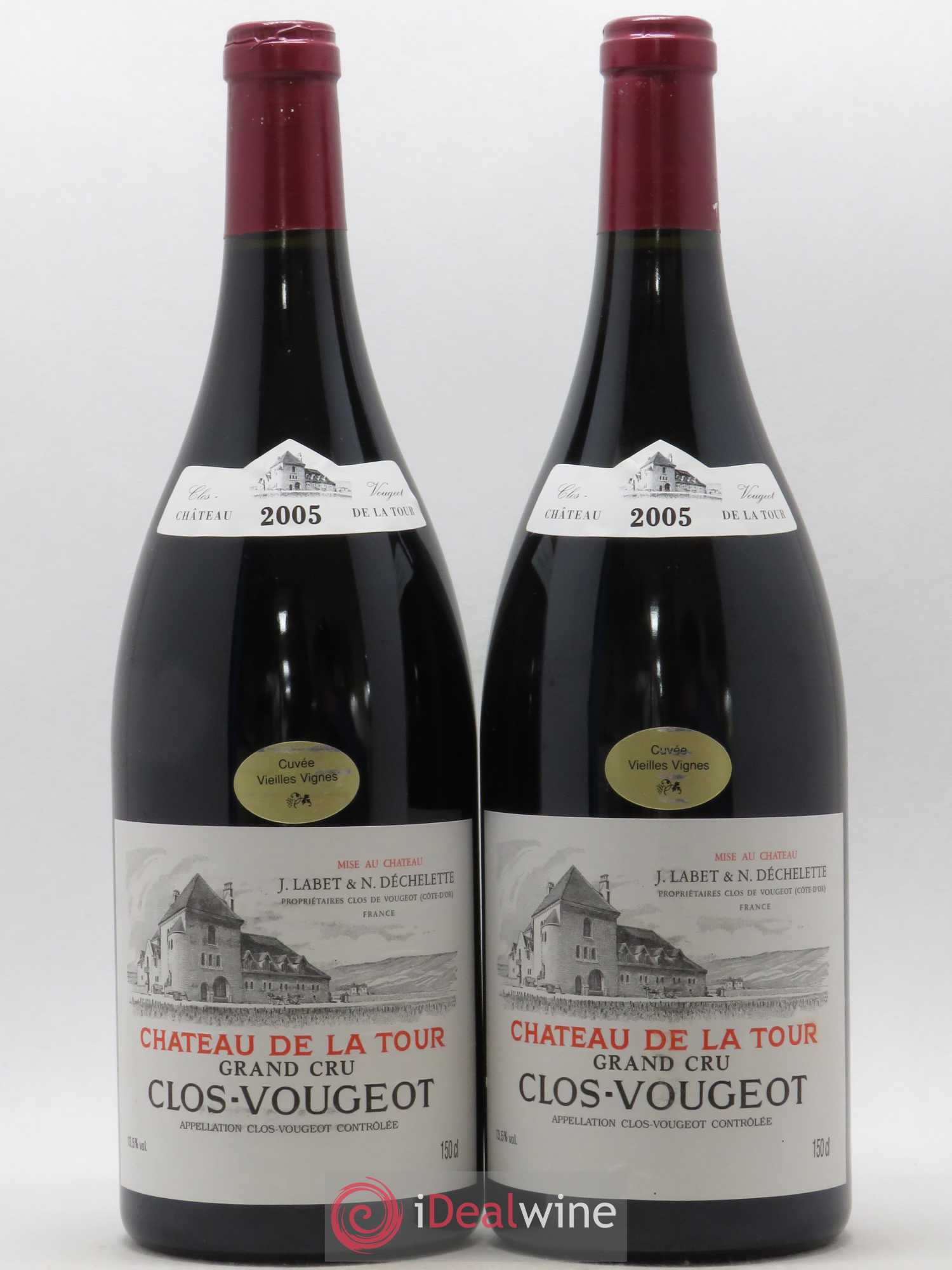 Clos de Vougeot Grand Cru Vieilles Vignes Château de La Tour 2005 - Lot de 2 magnums - 0
