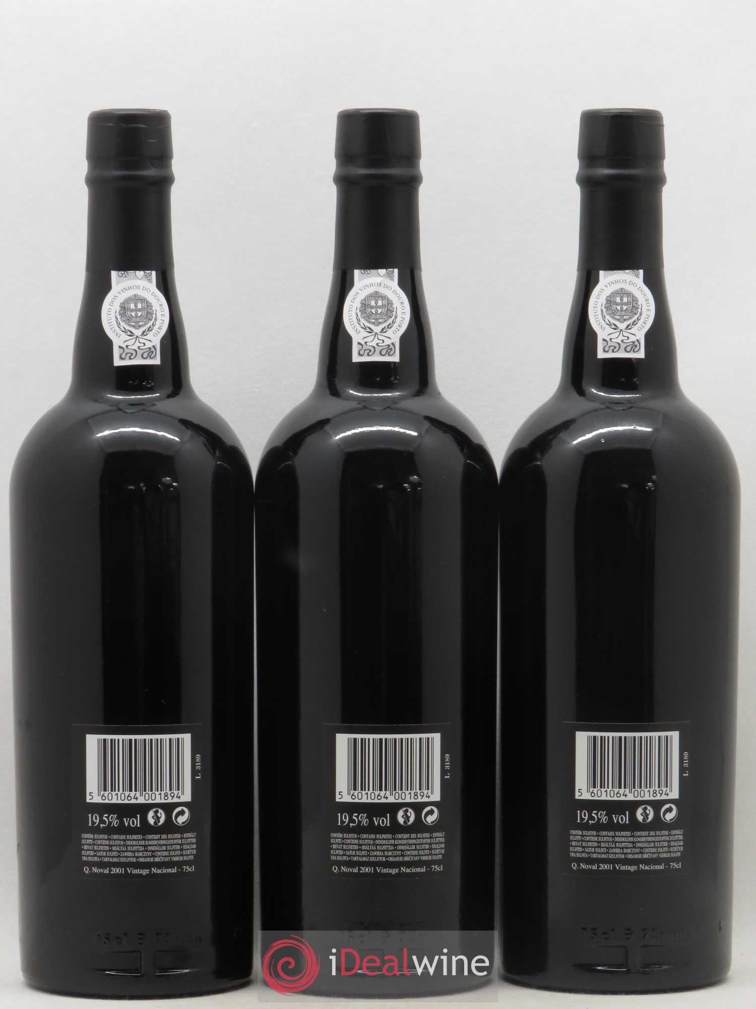 Porto Quinta Do Noval Nacional 2001 - Lot de 3 bouteilles - 1