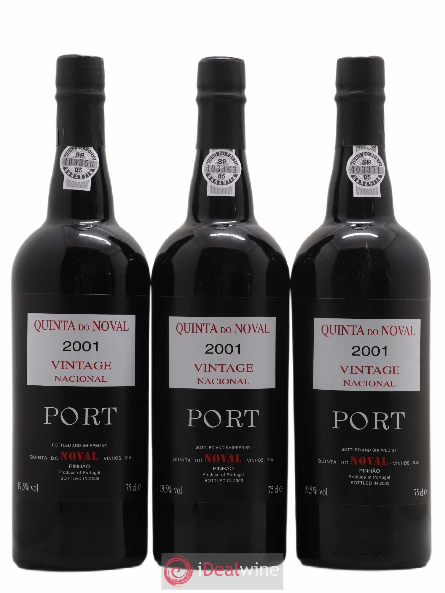 Porto Quinta Do Noval Nacional 2001 - Lot de 3 bouteilles - 0