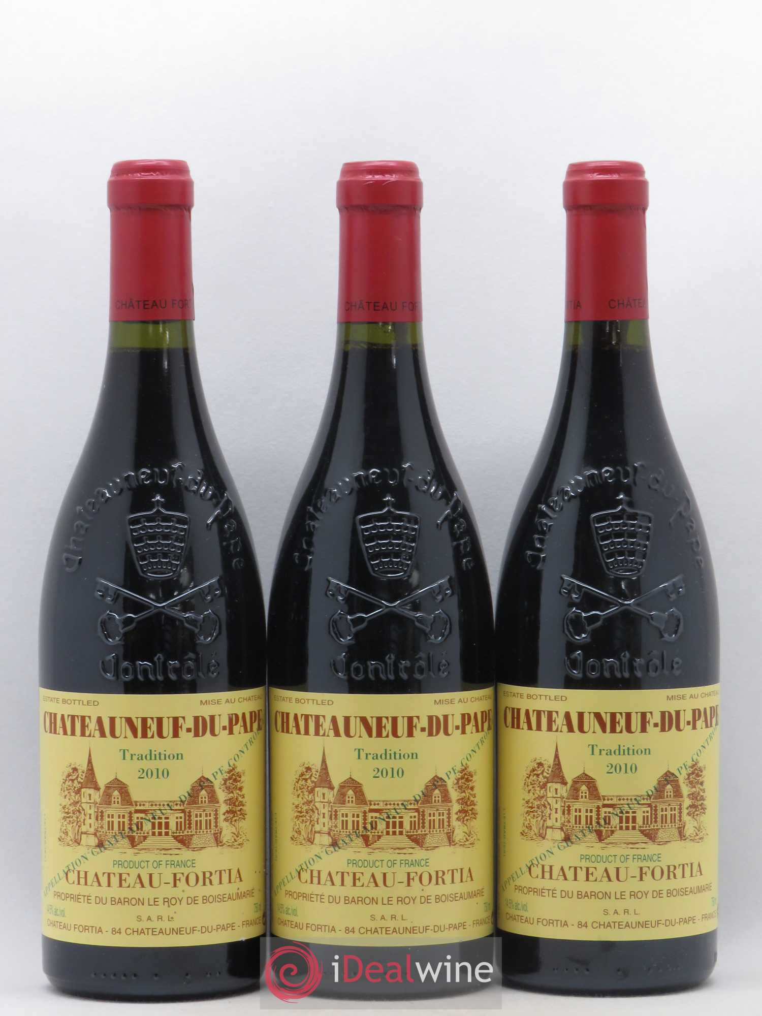 Châteauneuf-du-Pape Château Fortia 2010 - Lot de 3 bouteilles - 0