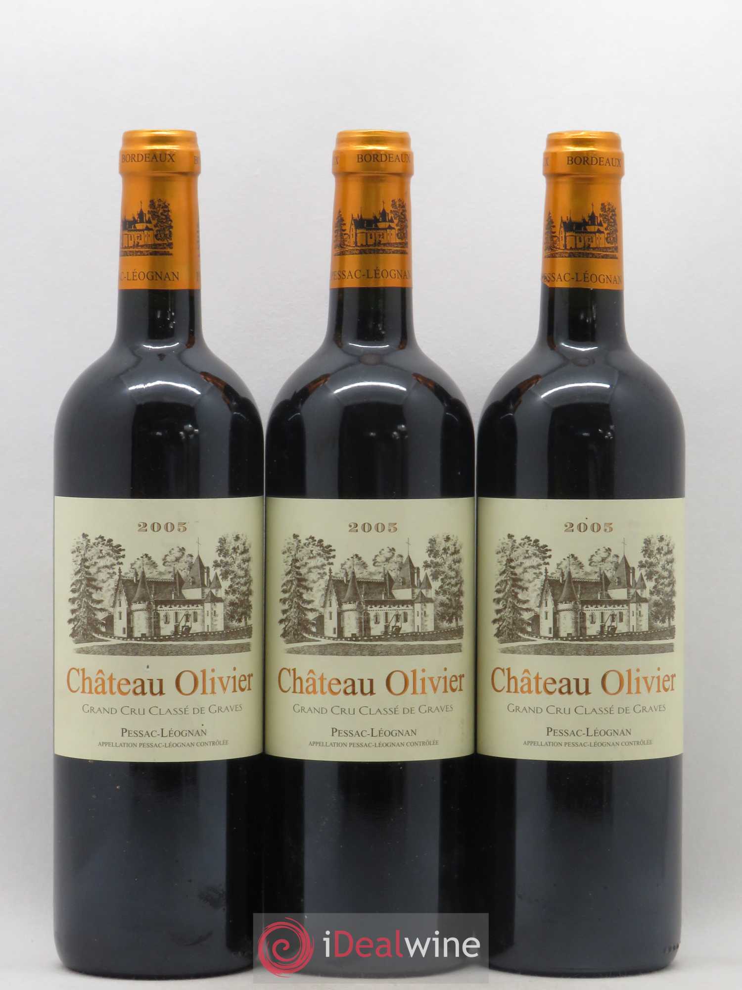 Château Olivier Cru Classé de Graves 2005 - Lot de 3 bouteilles - 0