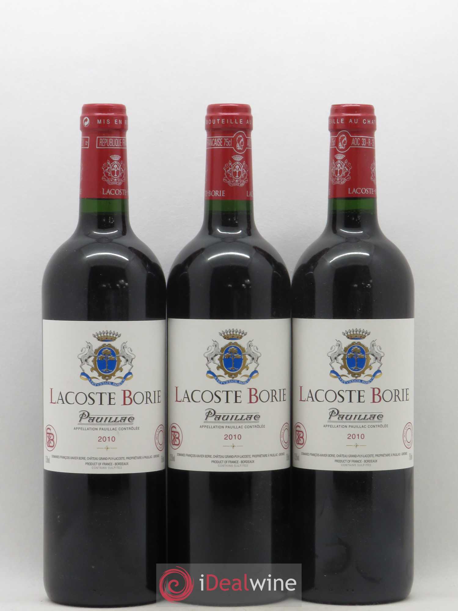 Lacoste Borie 2010 - Lot de 6 bouteilles - 2