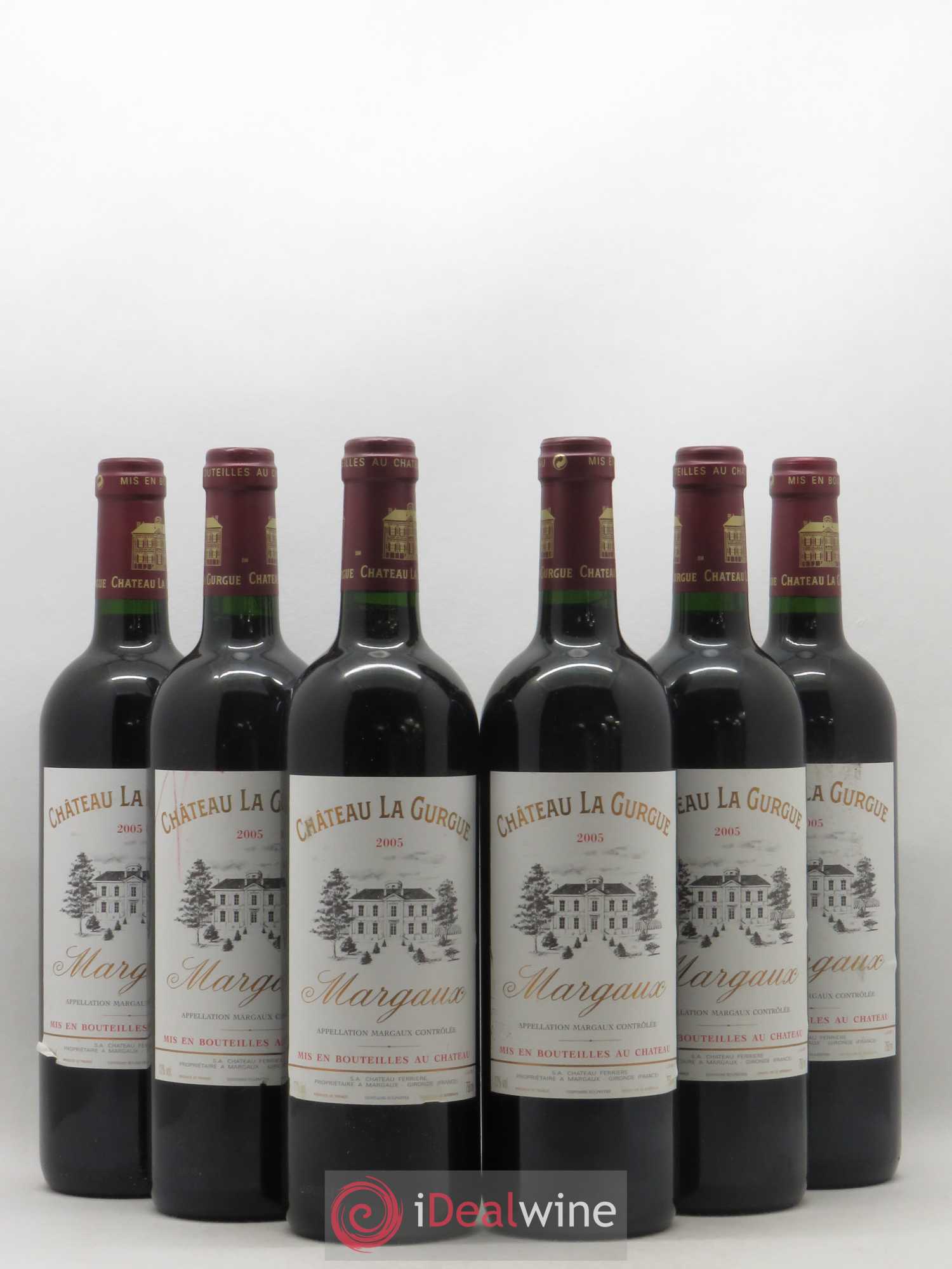 Bordeaux Margaux Château La Gurque 2005 - Posten von 6 Flaschen - 0