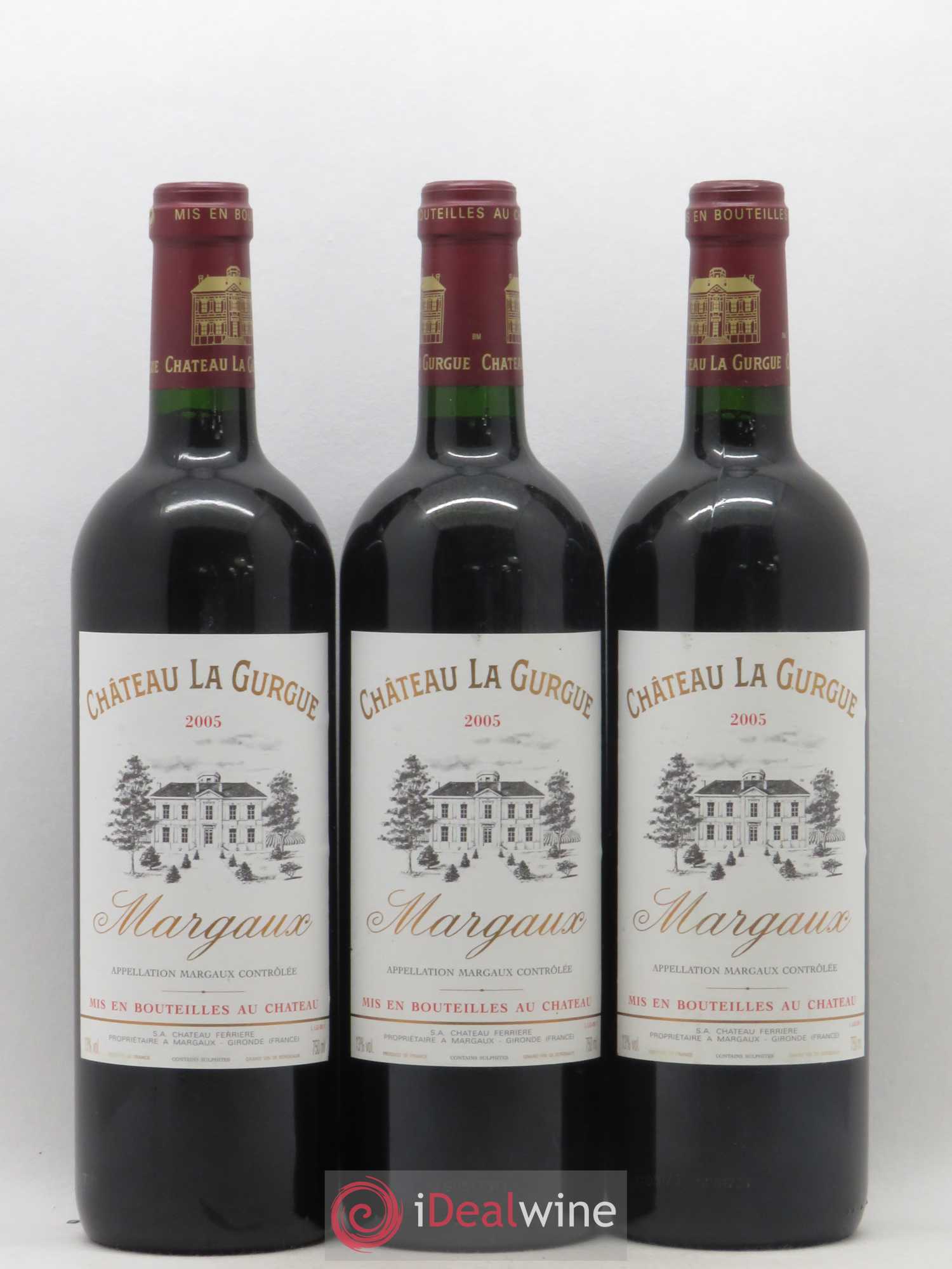 Bordeaux Margaux Château La Gurque 2005 - Posten von 3 Flaschen - 0