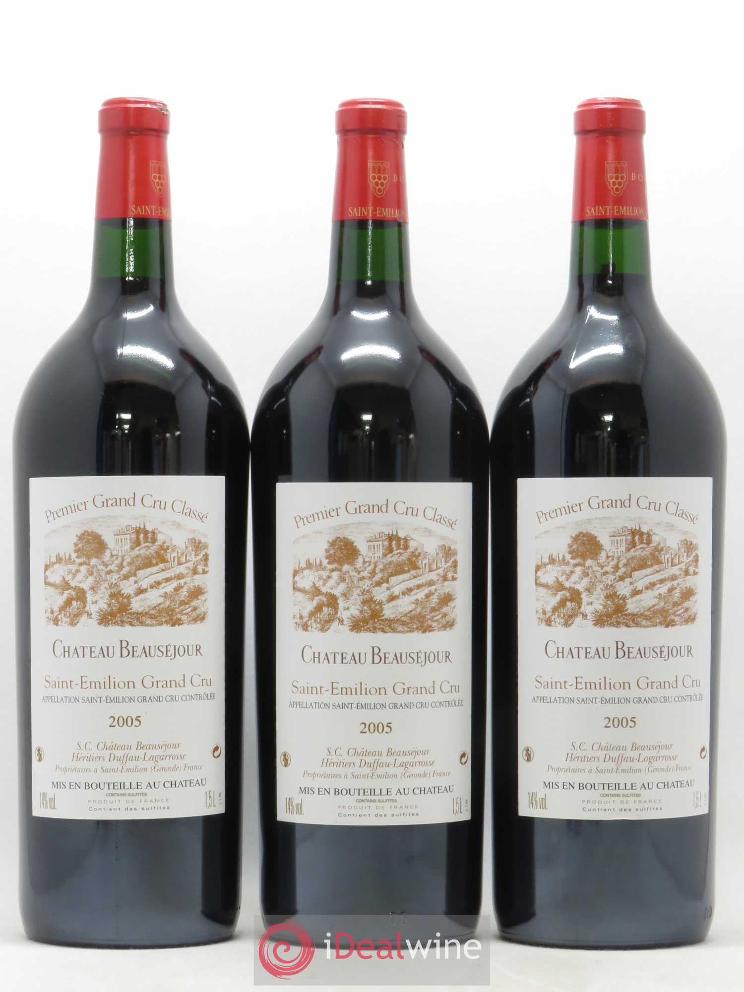 Château Beauséjour (Duffau-Lagarrosse) 1er Grand Cru Classé B 2005 - Lot de 6 magnums - 1