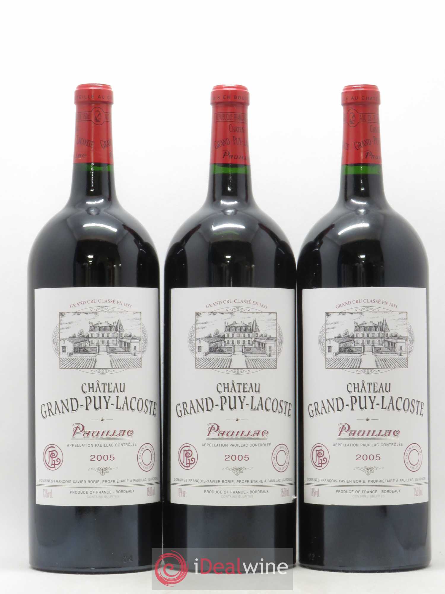 Château Grand Puy Lacoste 5ème Grand Cru Classé 2005 - Posten von 6 Magnum - 1