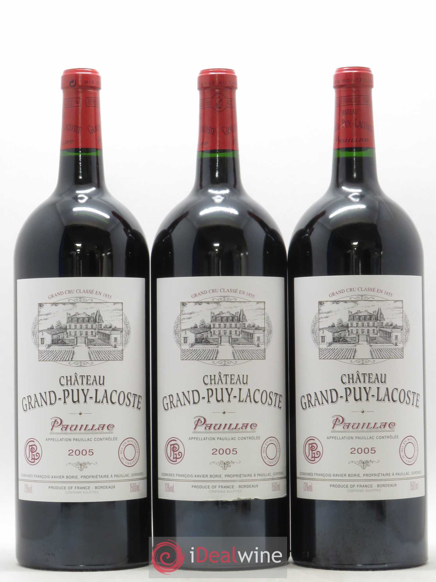 Château Grand Puy Lacoste 5ème Grand Cru Classé 2005 - Posten von 6 Magnum - 2