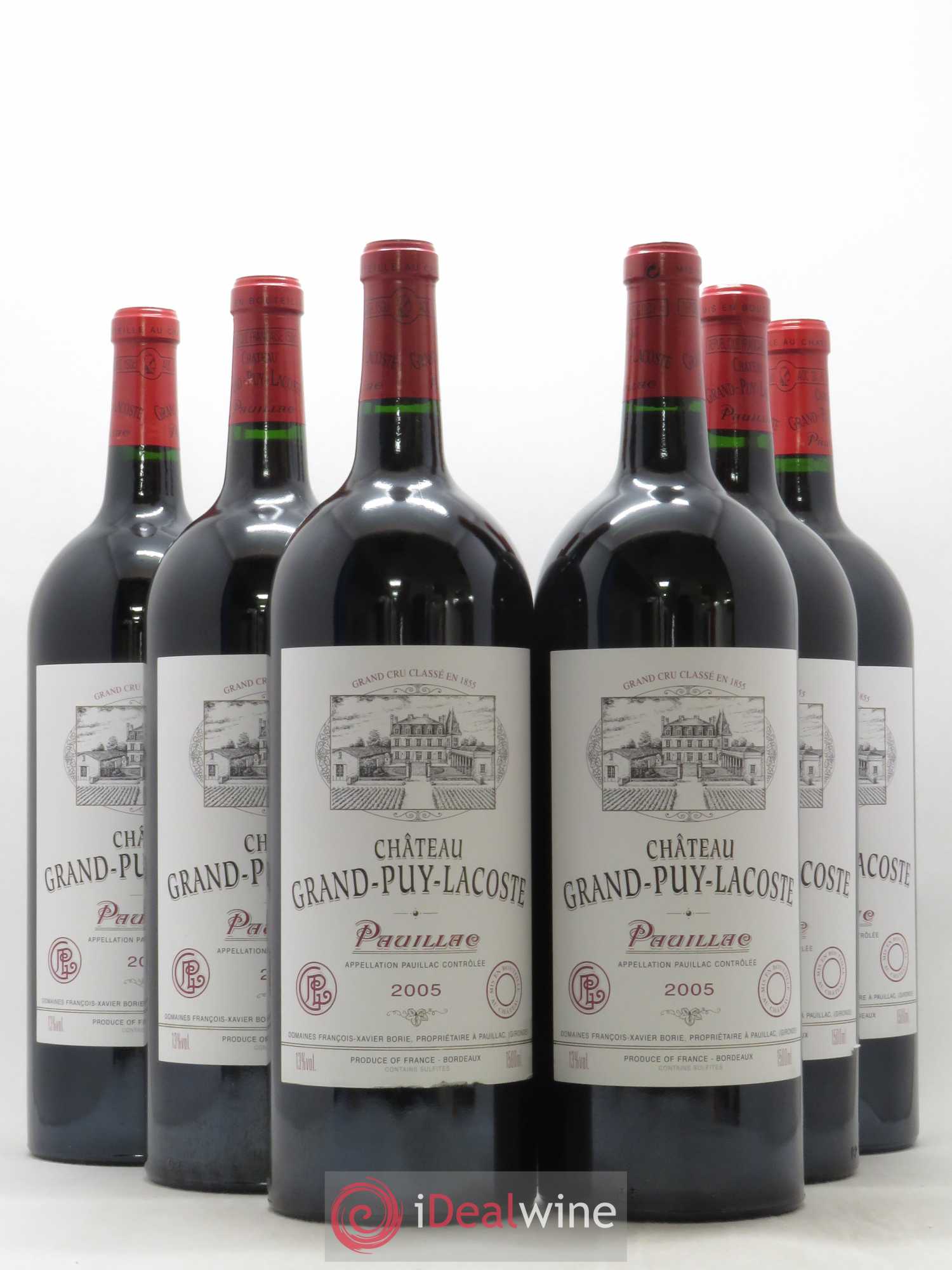 Château Grand Puy Lacoste 5ème Grand Cru Classé 2005 - Posten von 6 Magnum - 0