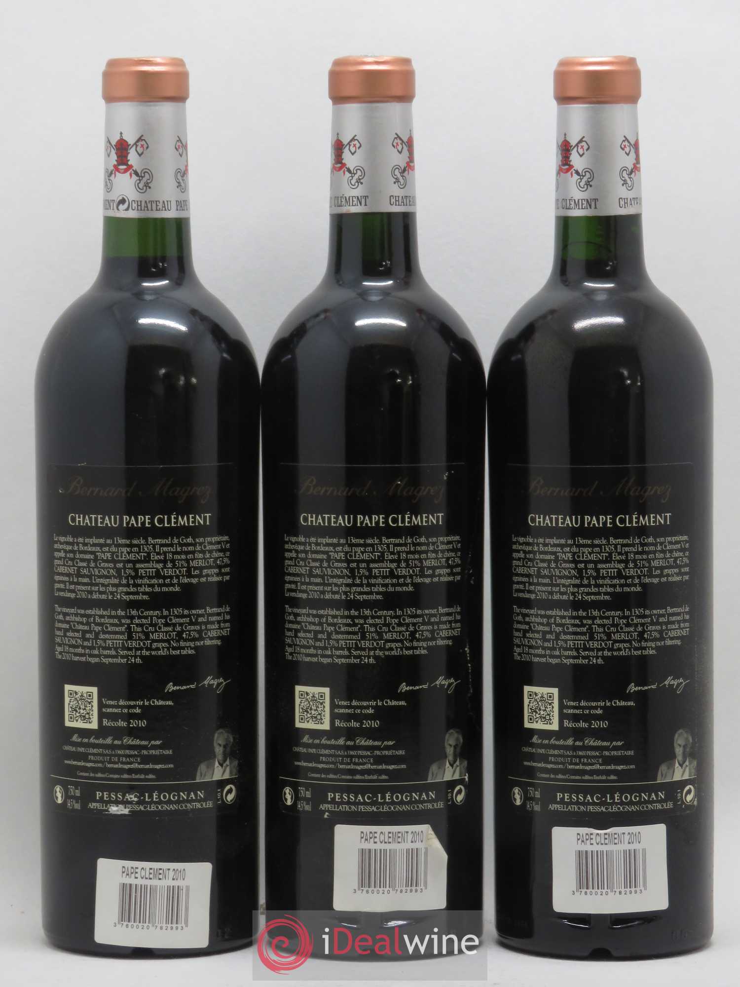 Château Pape Clément Cru Classé de Graves 2010 - Lot de 6 bouteilles - 4
