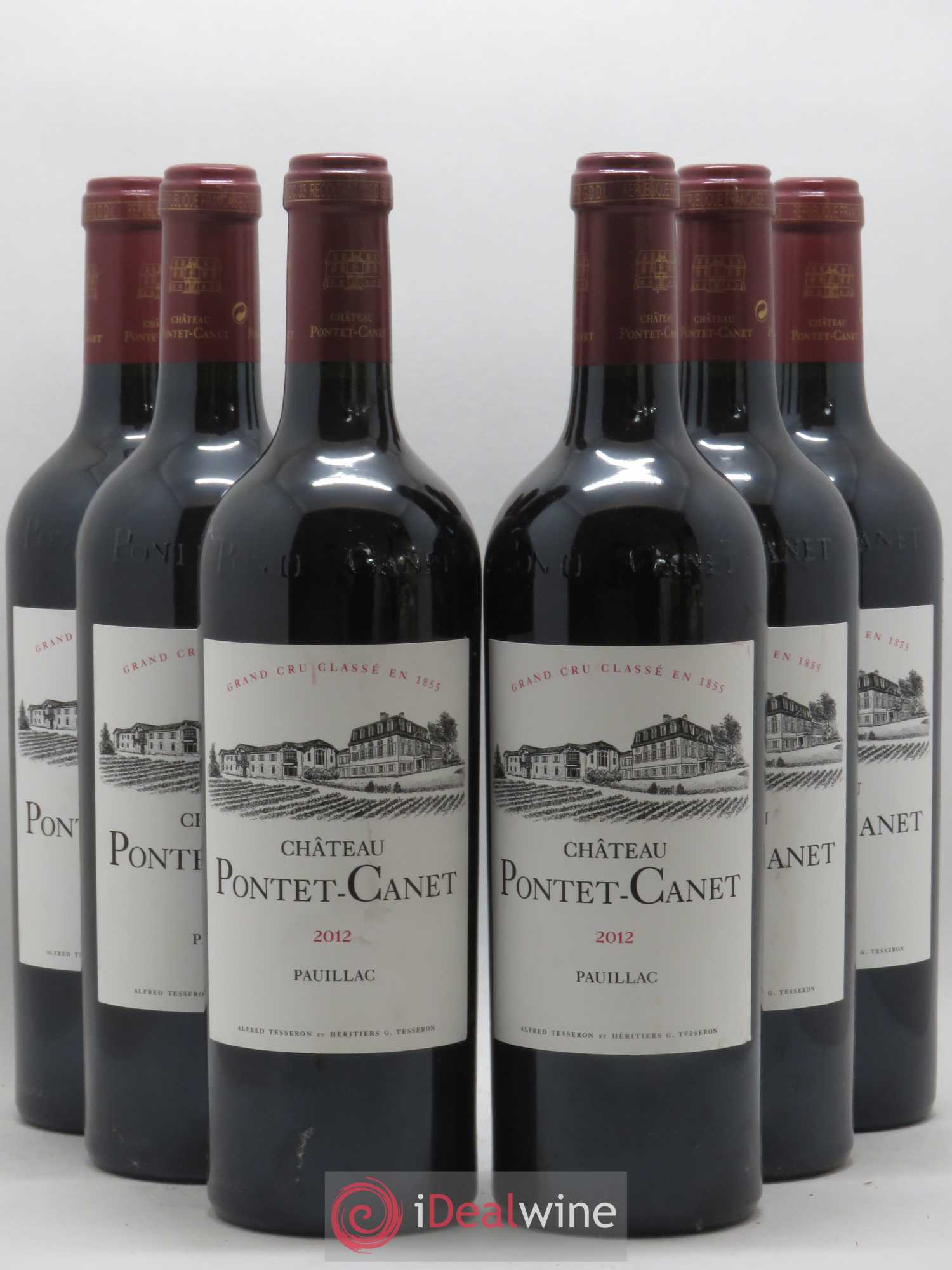 Château Pontet Canet 5ème Grand Cru Classé 2012 - Lot de 6 bouteilles - 0