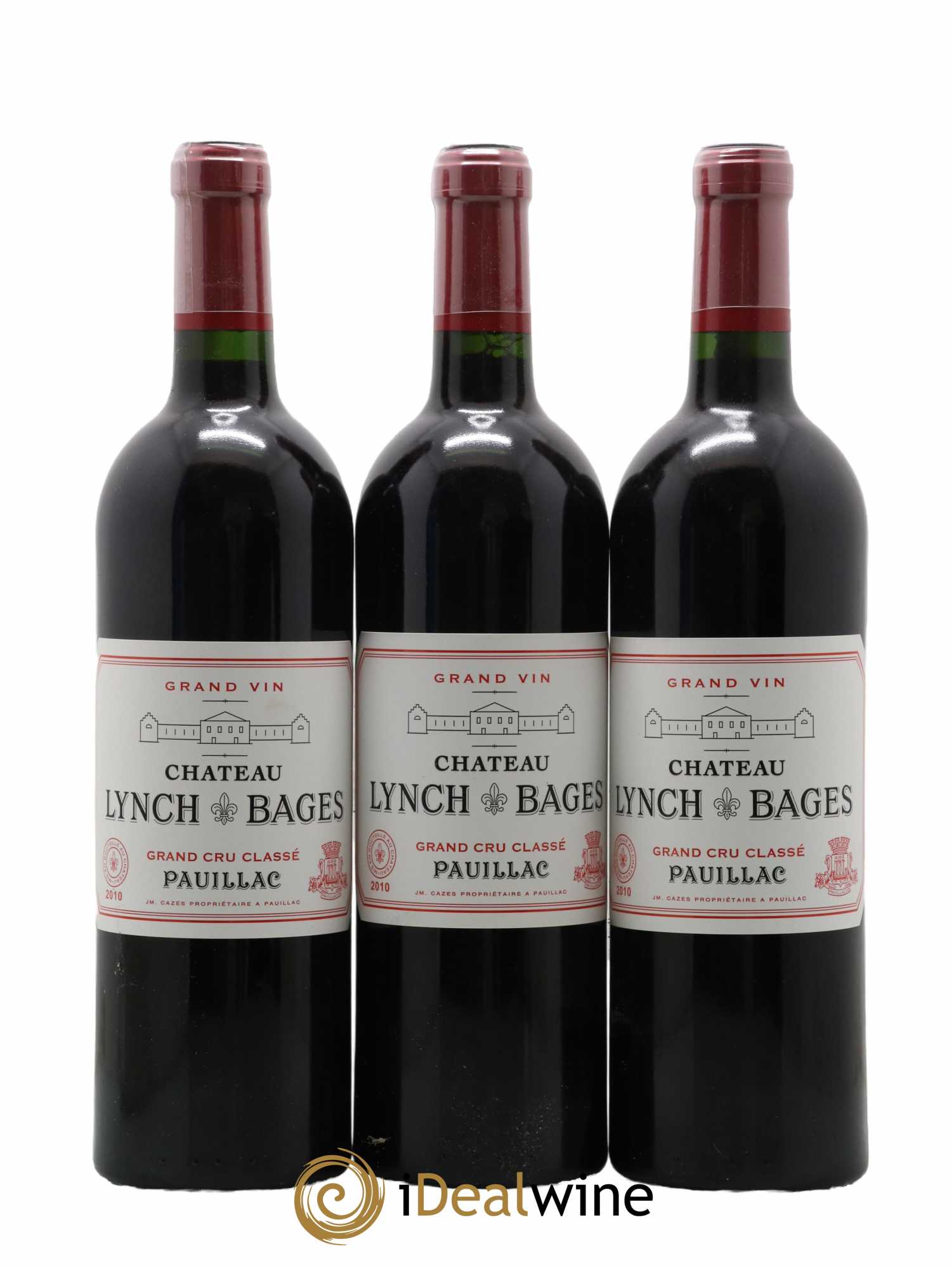 Château Lynch Bages 5ème Grand Cru Classé 2010 - Lot de 3 bouteilles - 0