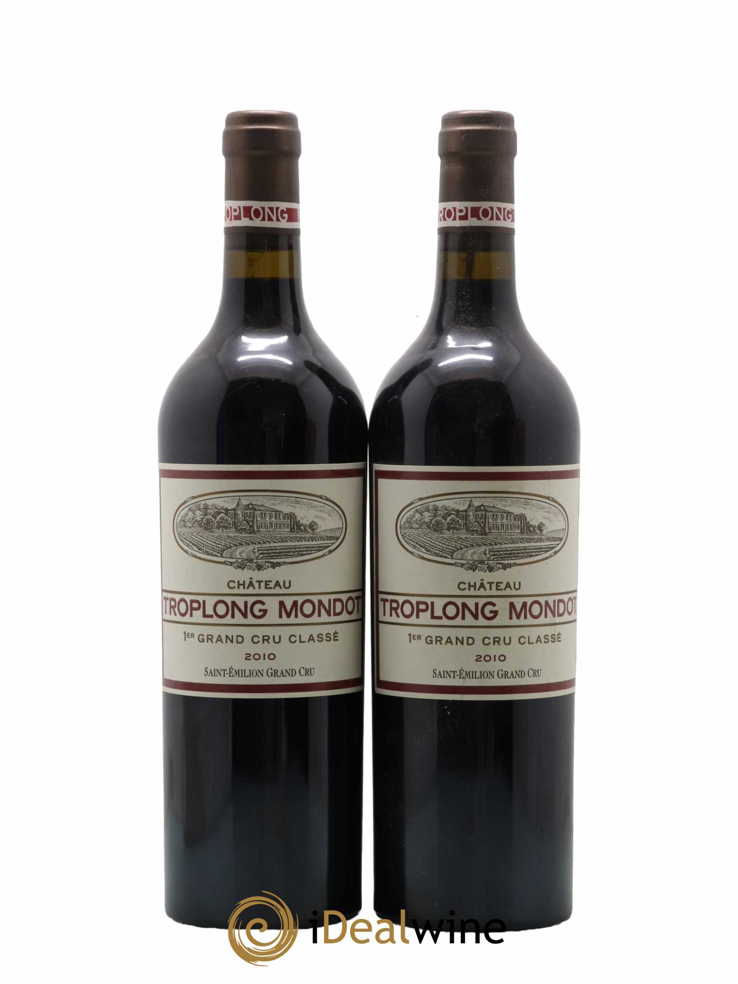 Château Troplong Mondot 1er Grand Cru Classé B 2010 - Lot de 2 bouteilles - 0