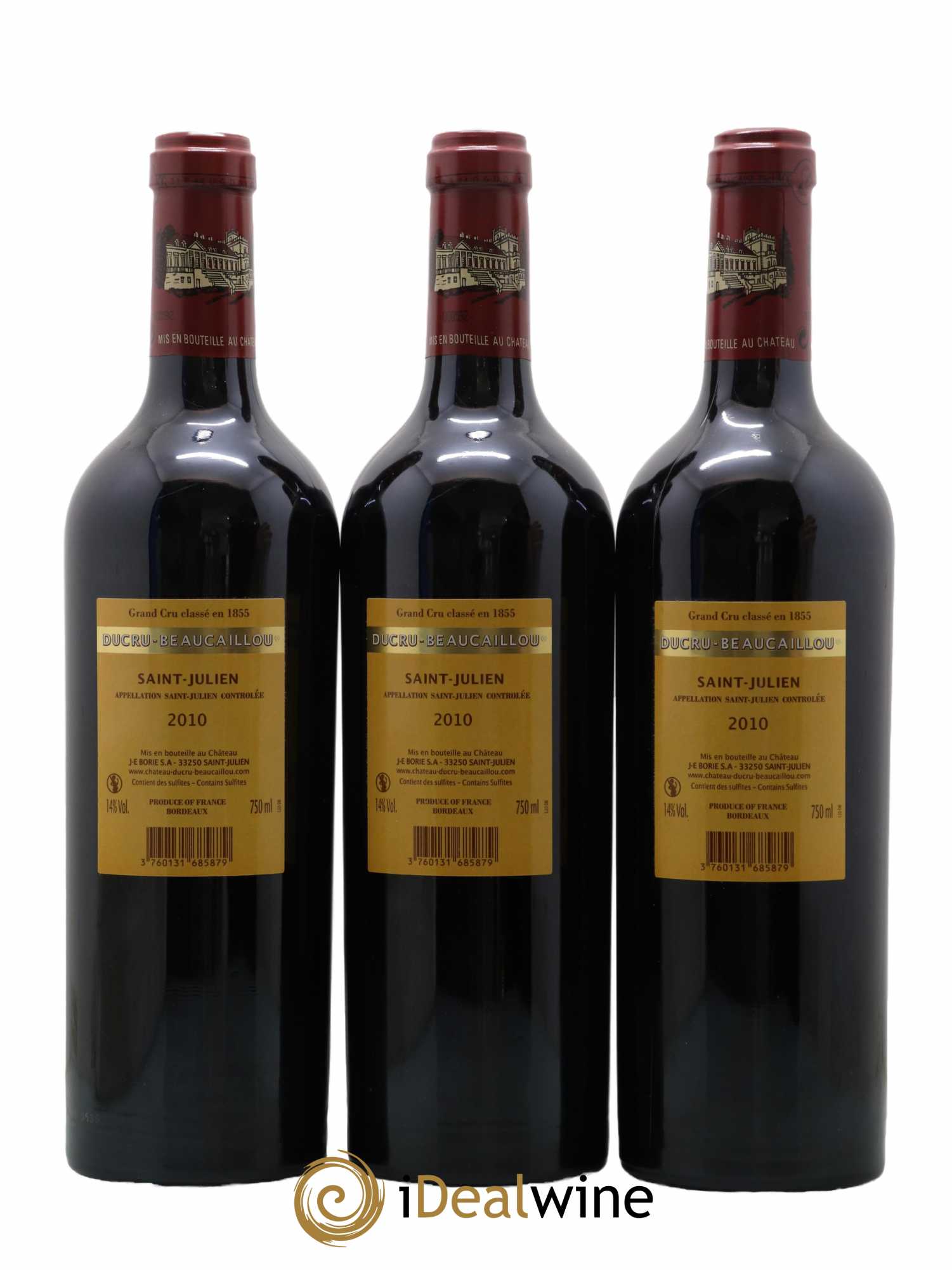 Château Ducru Beaucaillou 2ème Grand Cru Classé 2010 - Lot de 3 bouteilles - 1