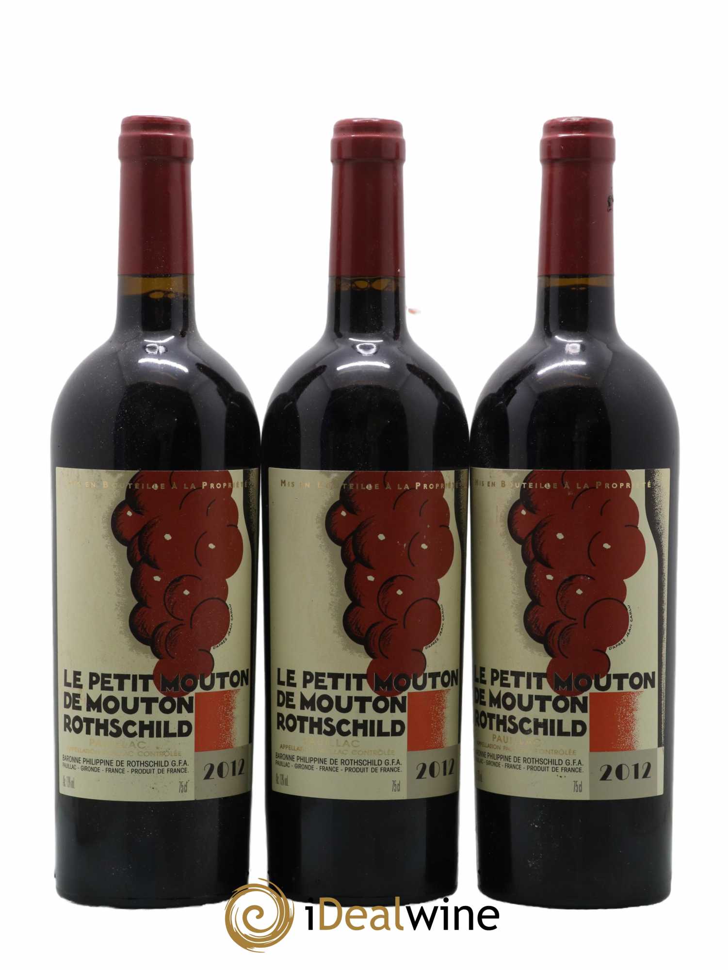 Petit Mouton Second Vin 2012 - Lot de 3 bouteilles - 0