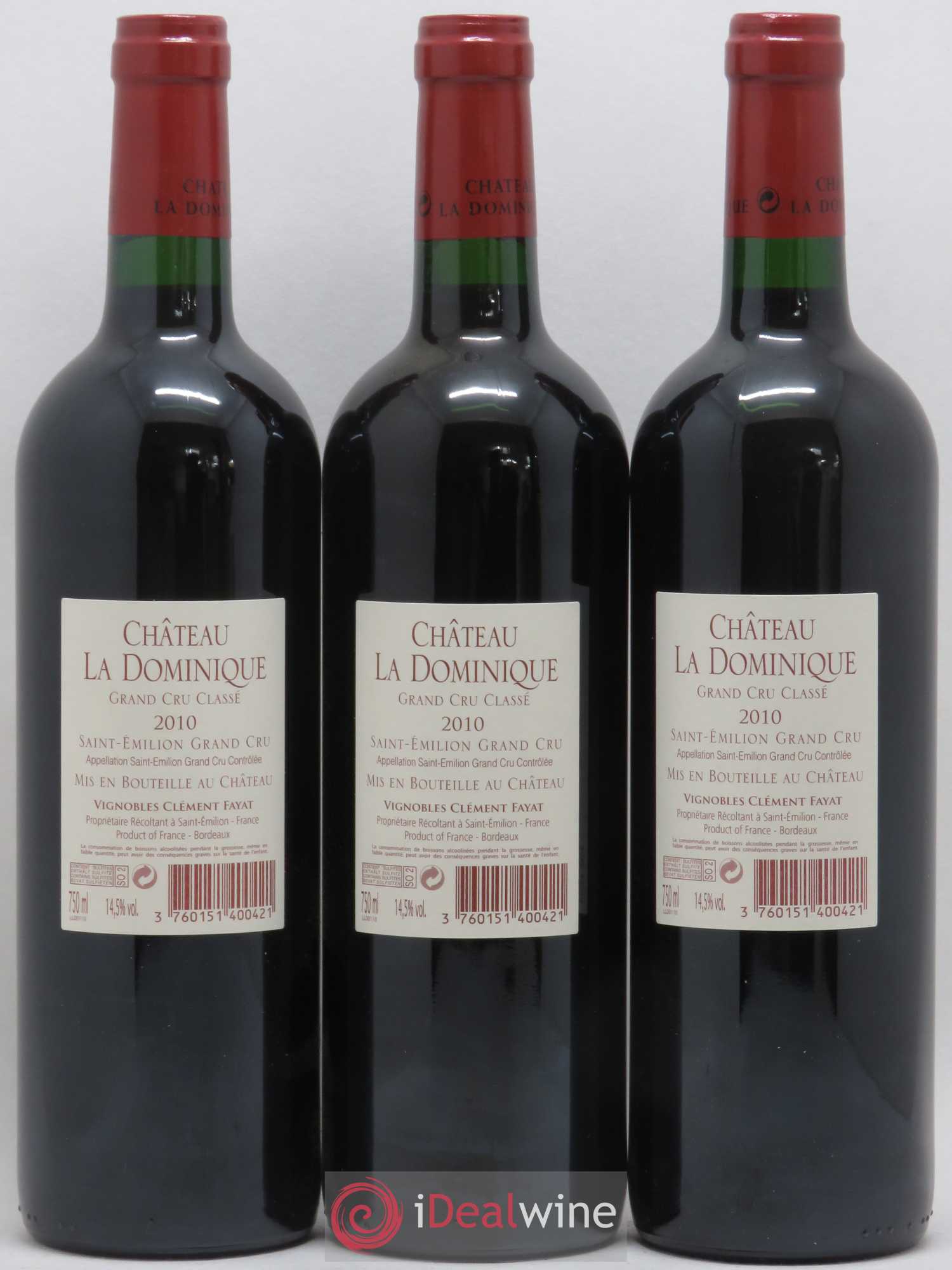 Château la Dominique Grand Cru Classé 2010 - Lot de 6 bouteilles - 4