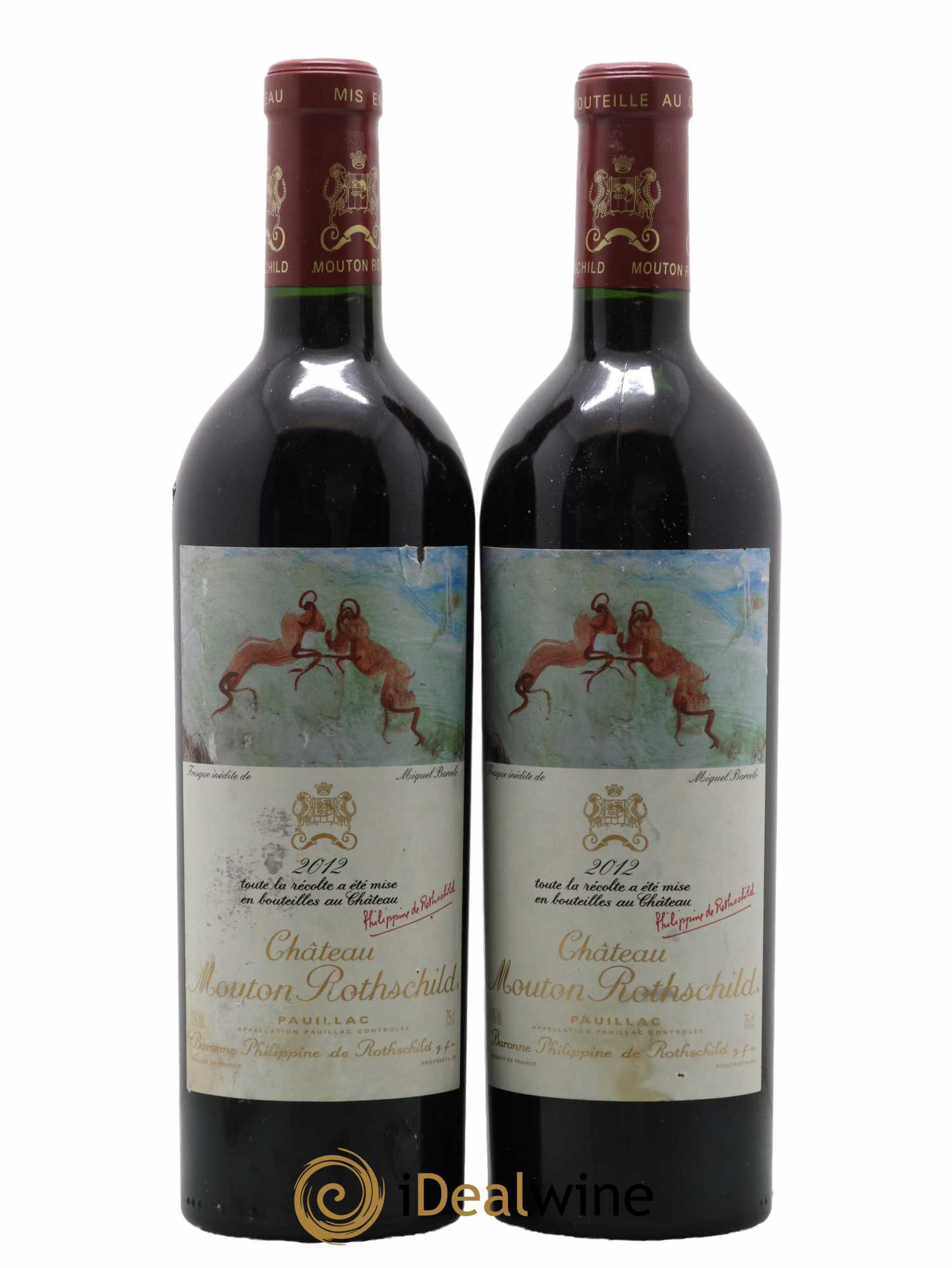 Château Mouton Rothschild 1er Grand Cru Classé 2012 - Lot de 2 bouteilles - 0
