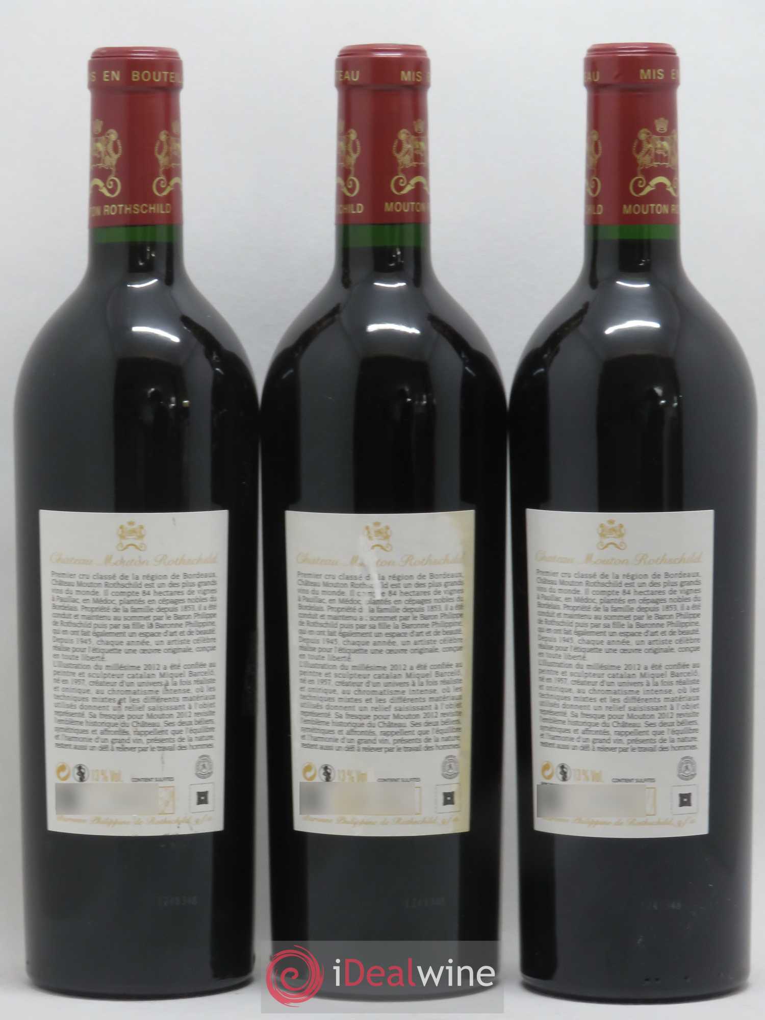 Château Mouton Rothschild 1er Grand Cru Classé 2012 - Lot de 12 bouteilles - 4