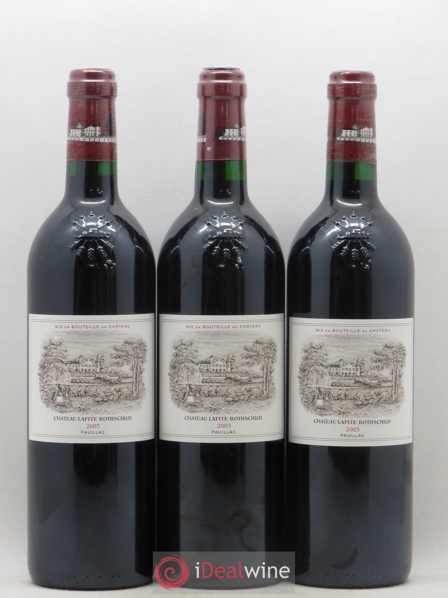 Château Lafite Rothschild 1er Grand Cru Classé 2003 - Lot de 3 bouteilles - 0