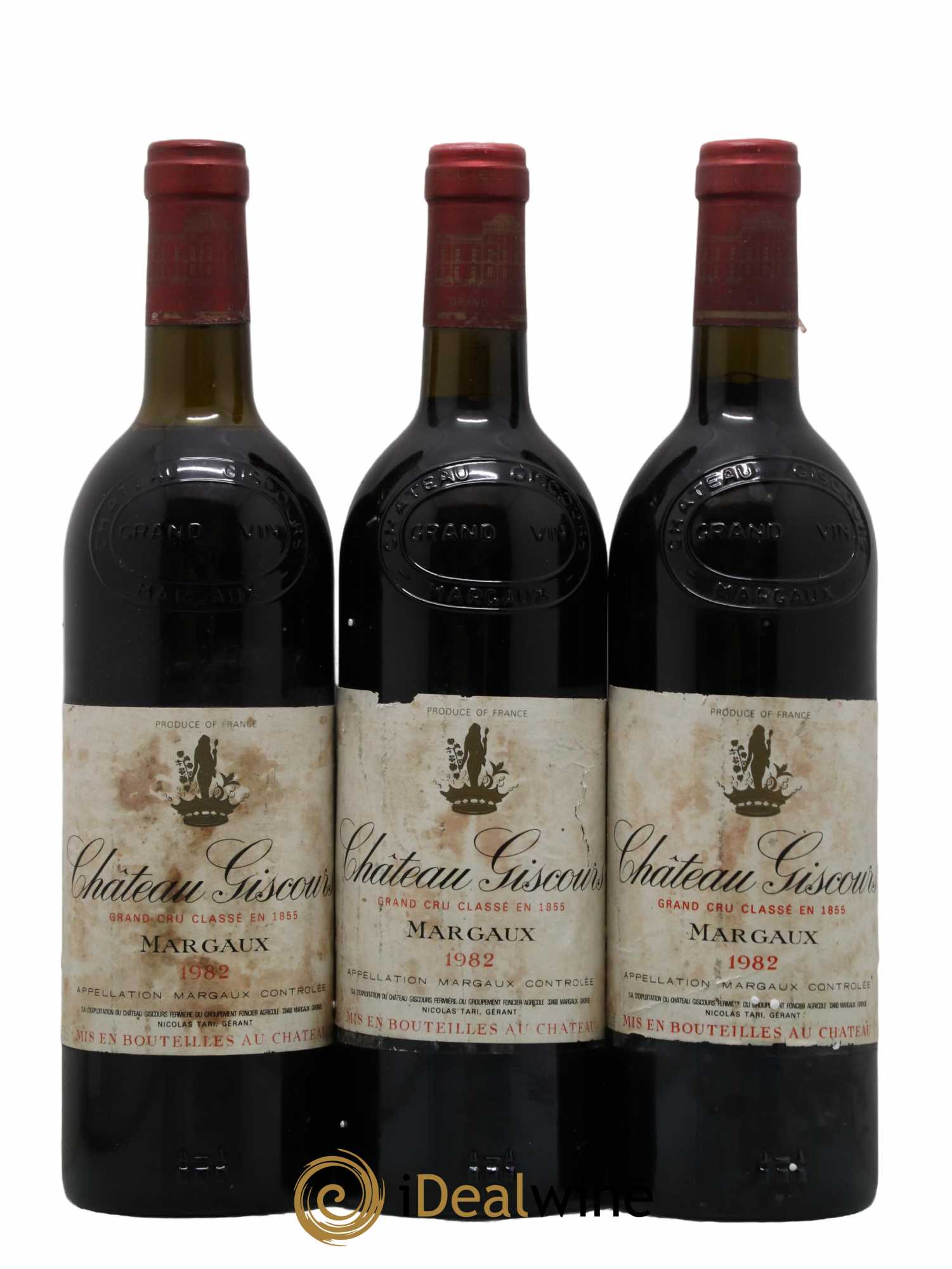 Château Giscours 3ème Grand Cru Classé 1982 - Lotto di 3 bottiglie - 0