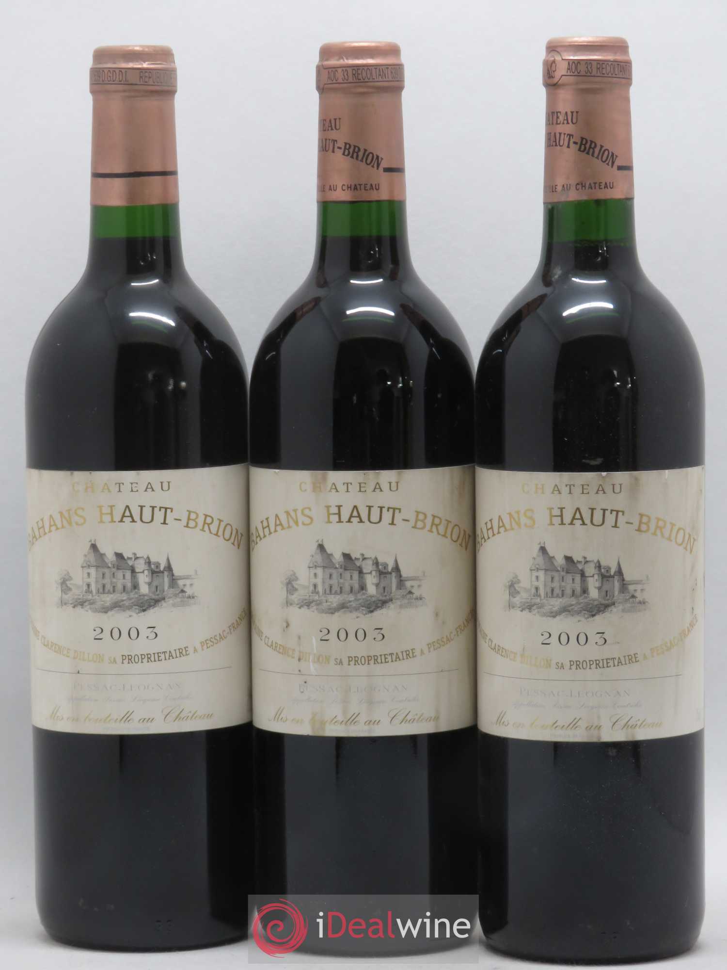 Clarence (Bahans) de Haut-Brion Second Vin 2003 - Lot de 3 bouteilles - 0