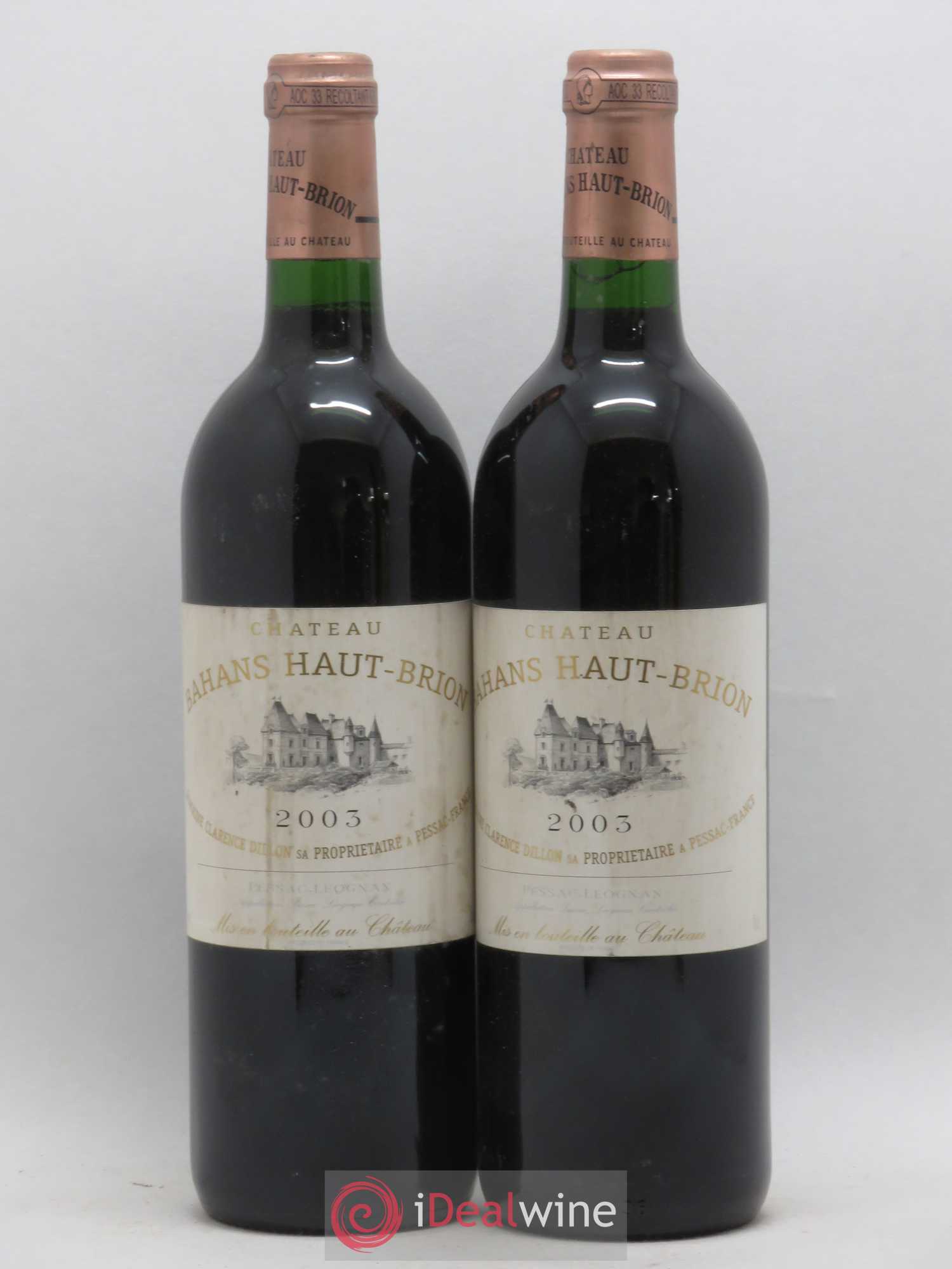 Clarence (Bahans) de Haut-Brion Second Vin 2003 - Lot de 2 bouteilles - 0