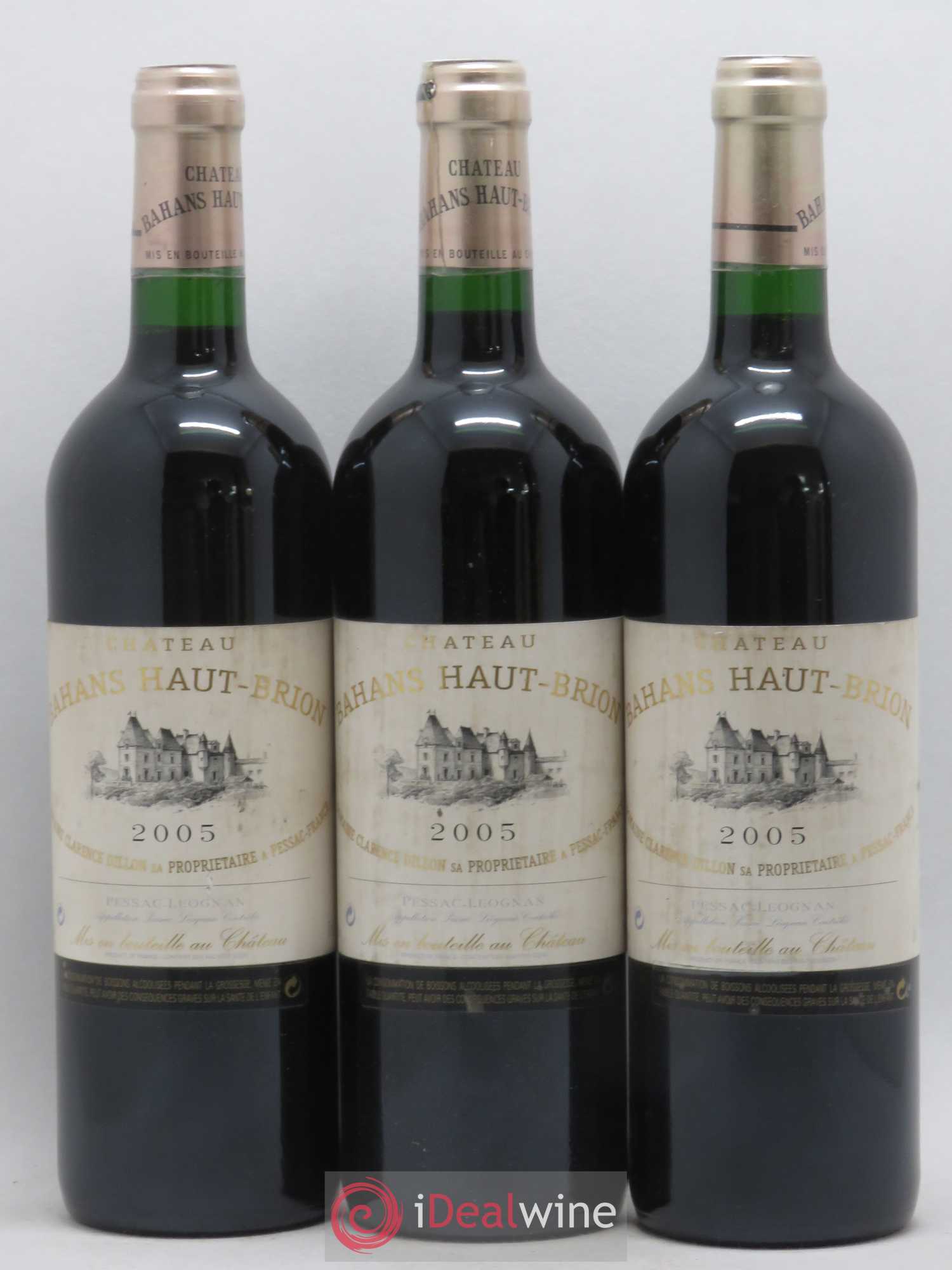 Clarence (Bahans) de Haut-Brion Second Vin 2005 - Lot de 3 bouteilles - 0