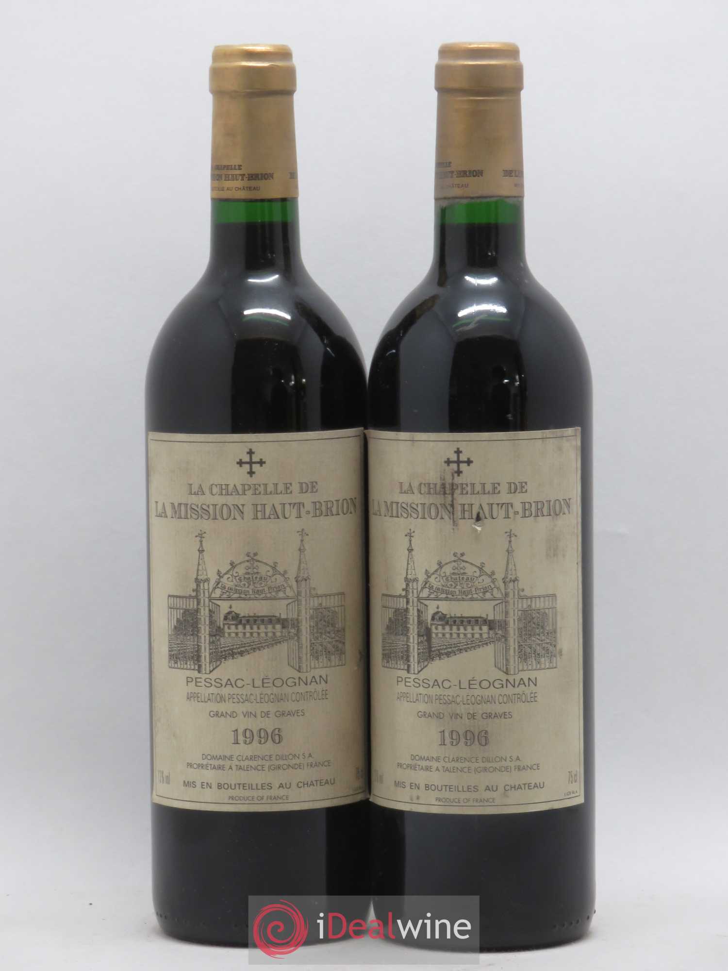 La Chapelle de La Mission Haut-Brion Second Vin 1996 - Lot de 2 bouteilles - 0